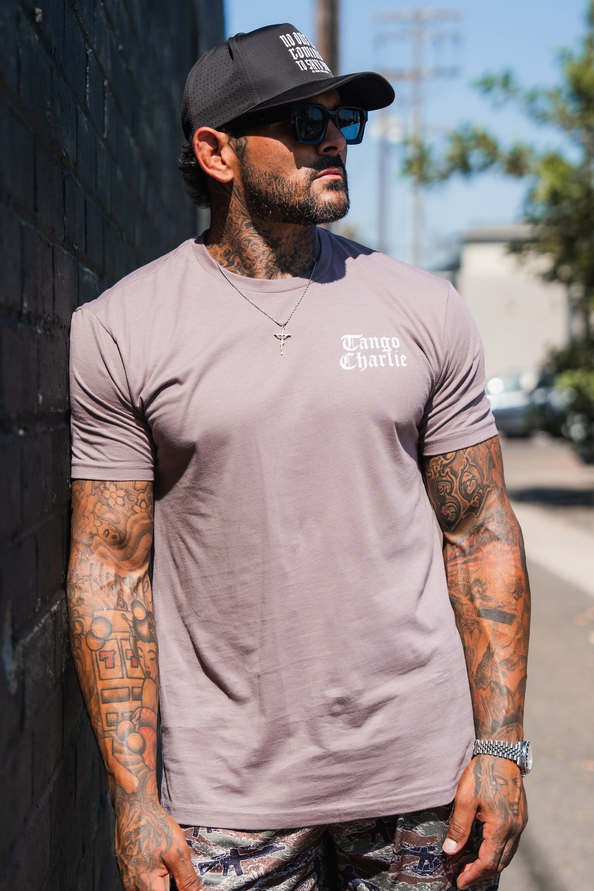 Lift Heavy. Praise Hard. Shiitake Tee