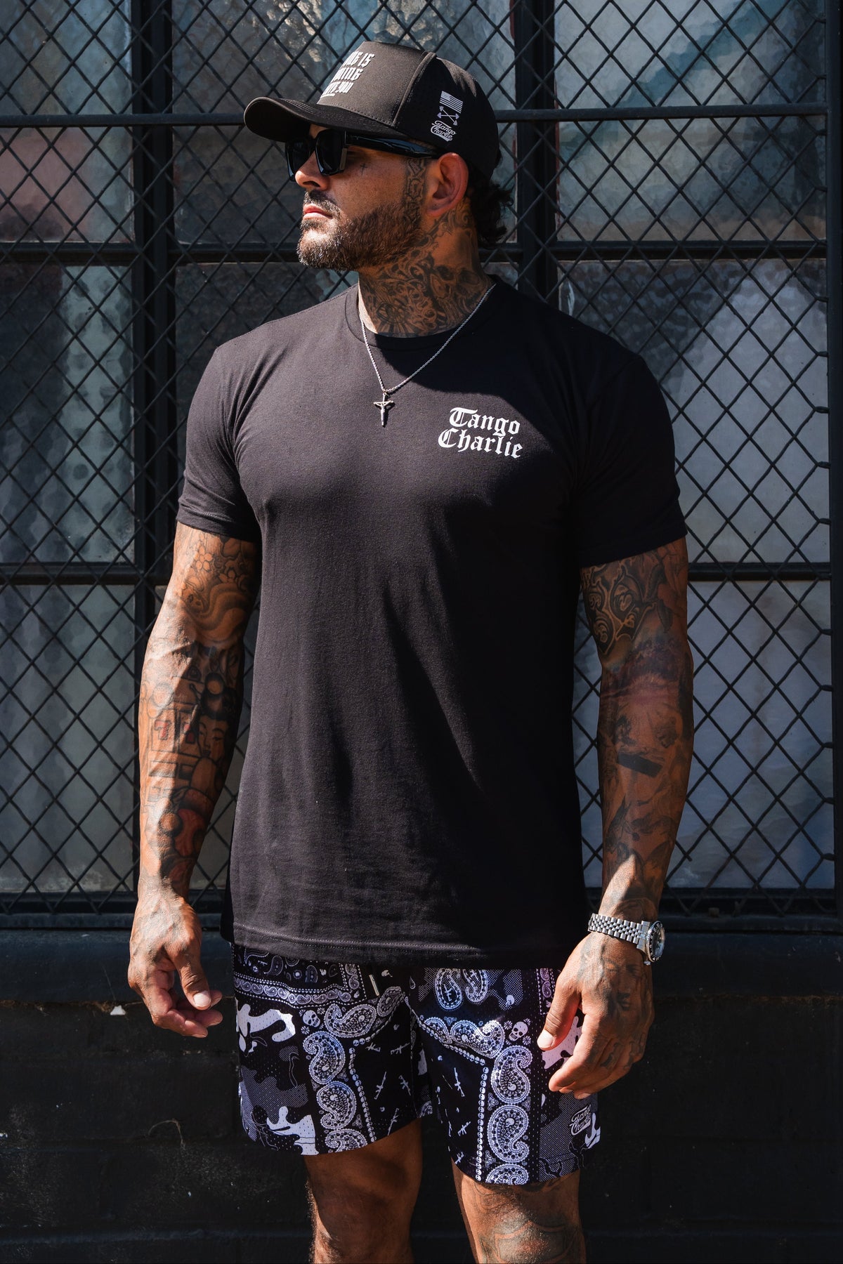 Men's Mesh Lifestyle Shorts | 5.5"- Pew Pew Paisley