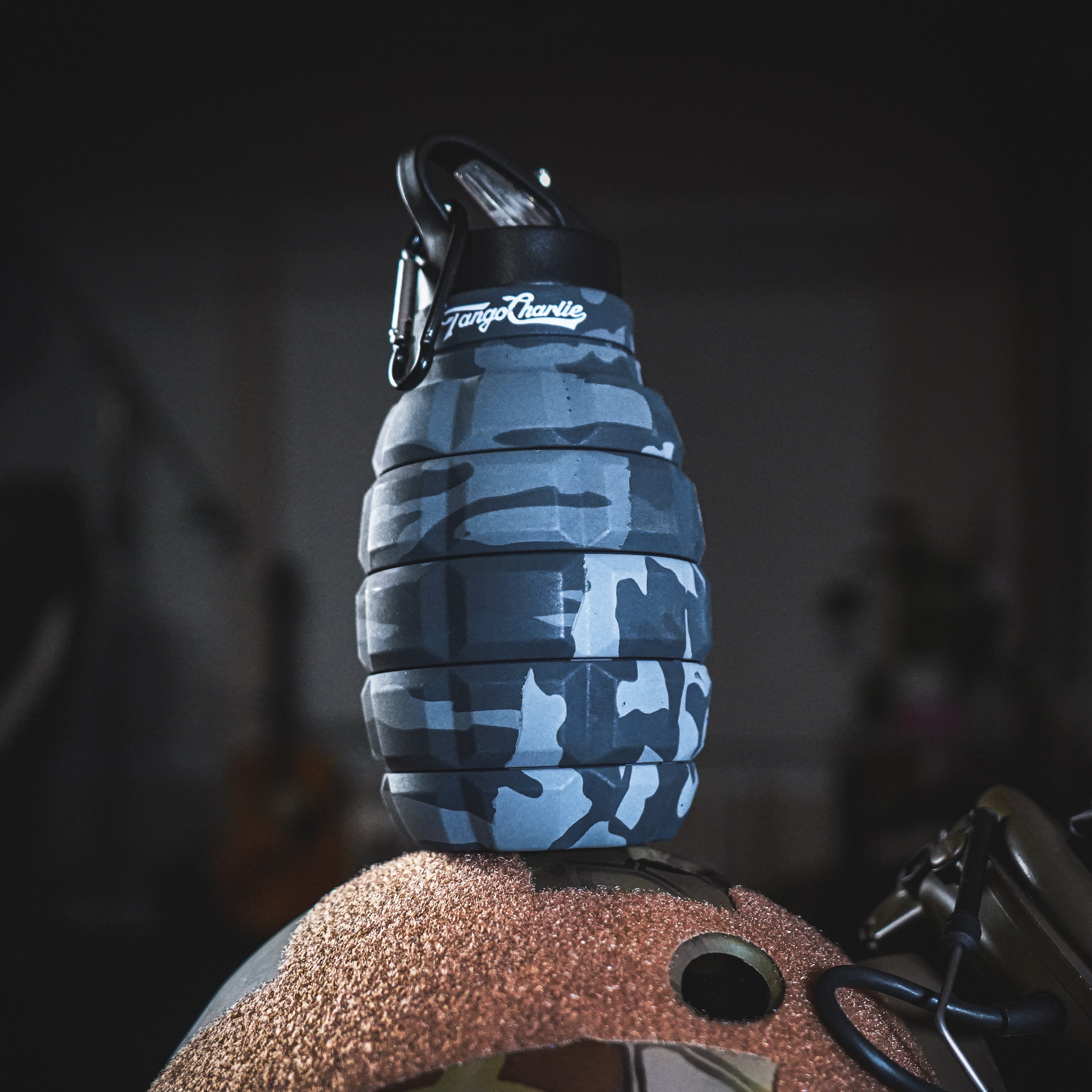 Humble + Hydrated 20oz Black Camo Water Bottle