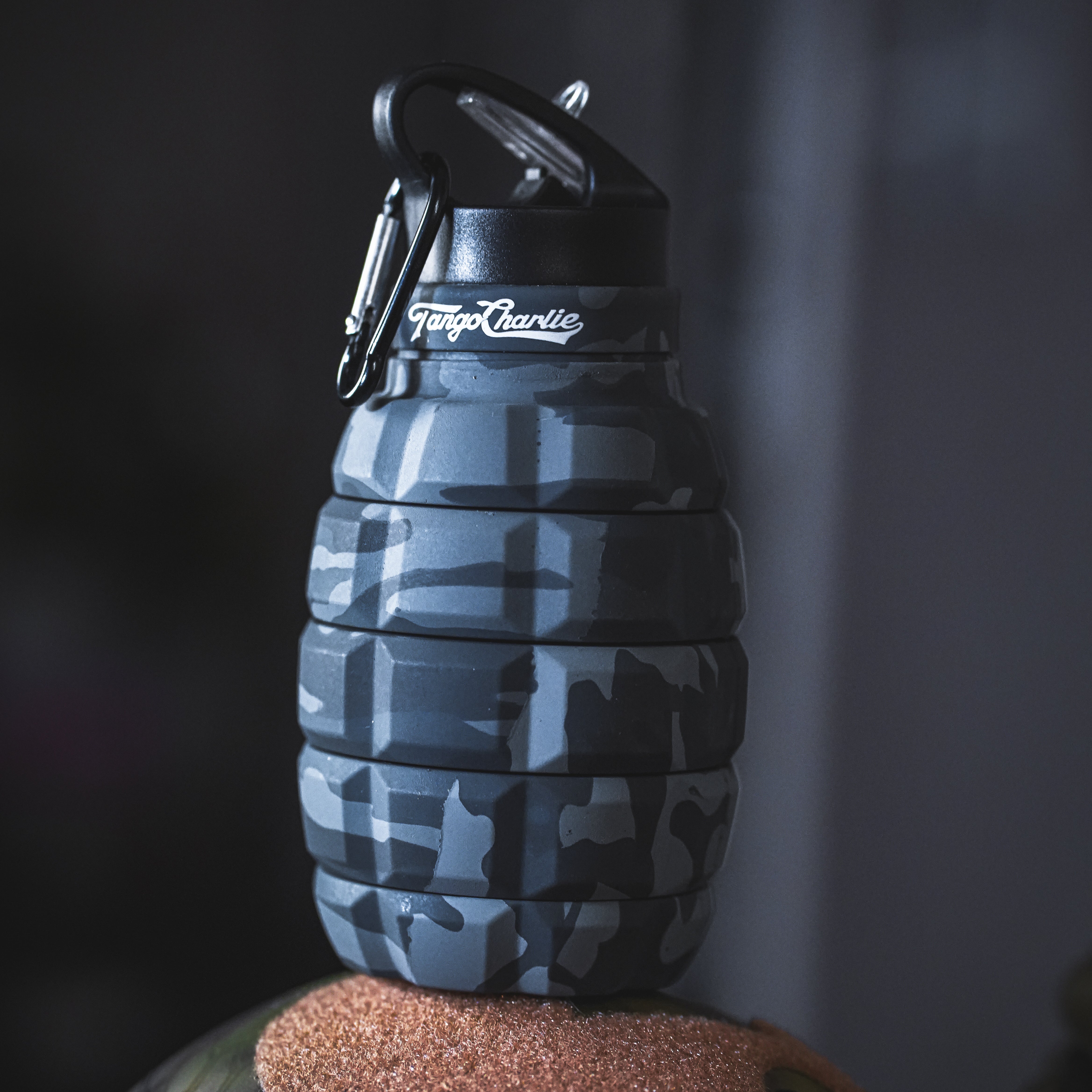 Humble + Hydrated 20oz Black Camo Water Bottle