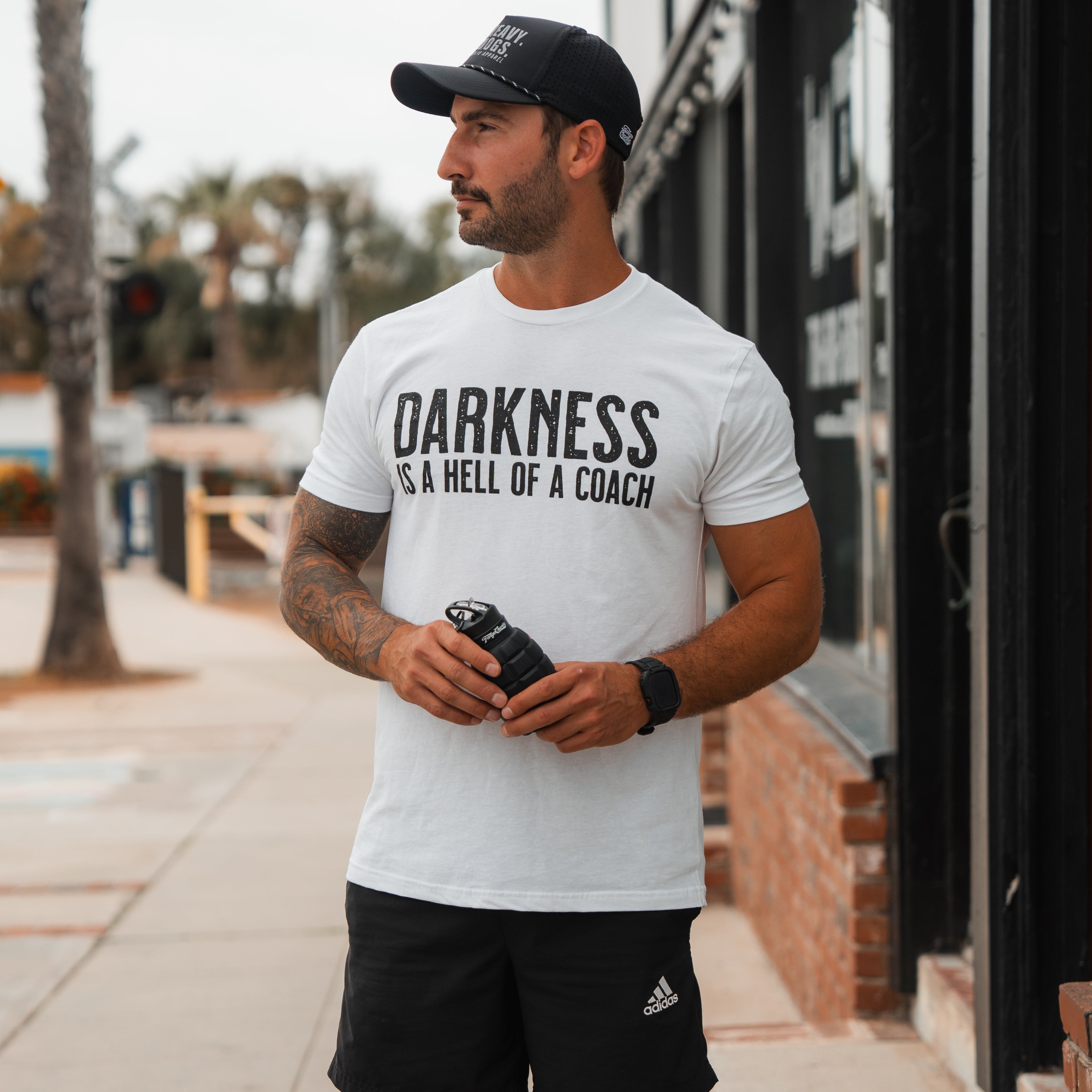 Darkness is a HELL of a Coach - White Edition Tee