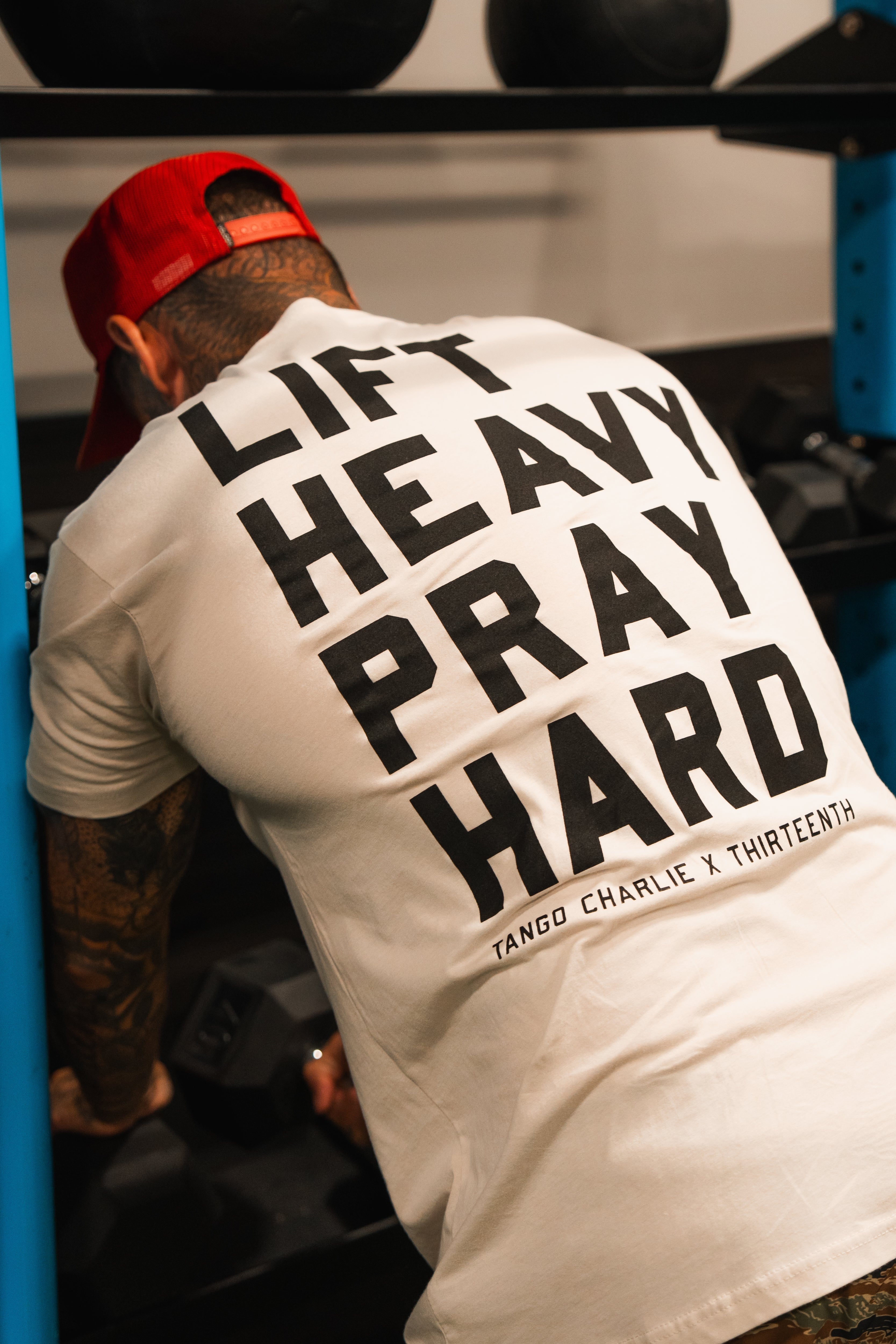 Lift Heavy. Pray Hard. - Tee