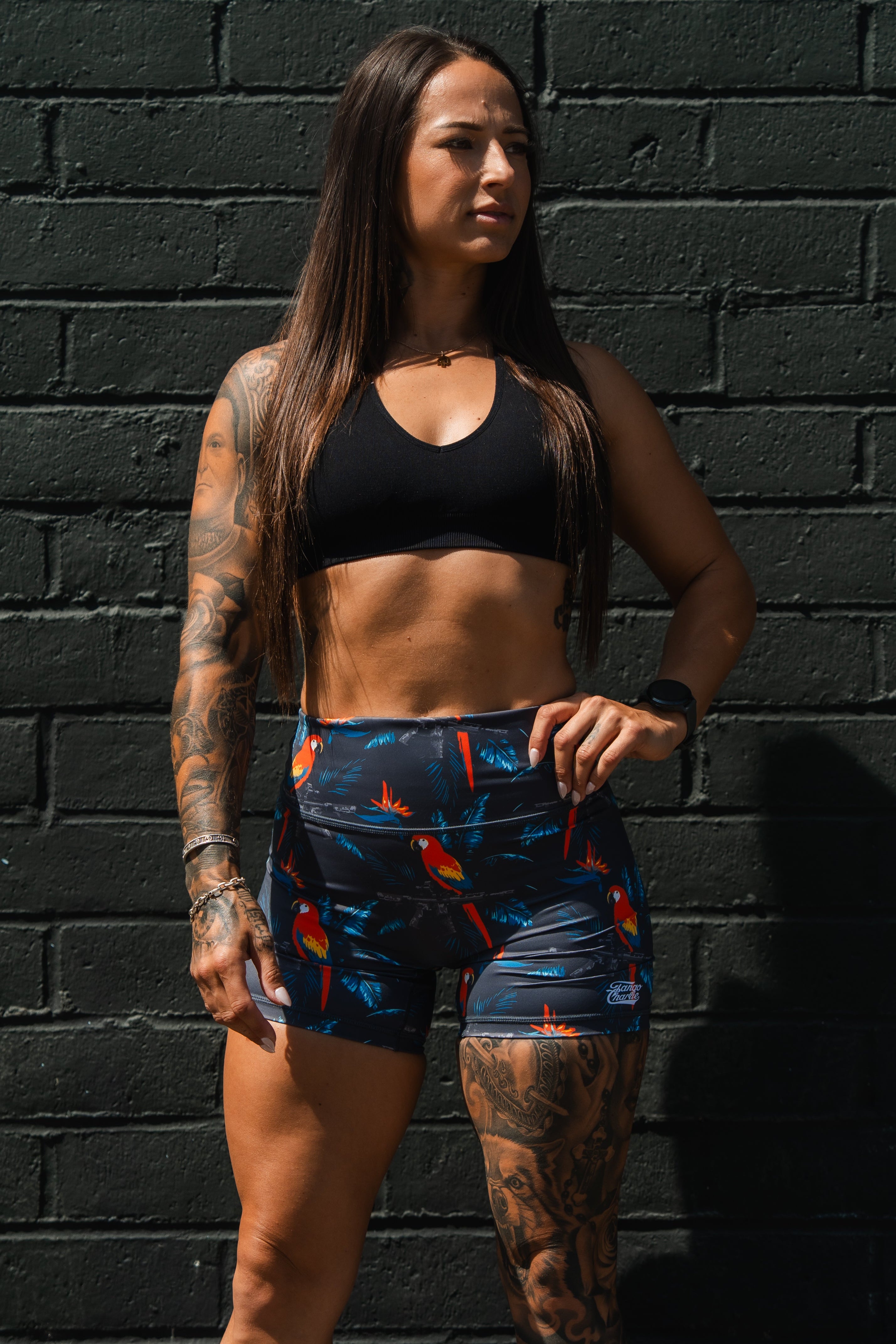 Women's High-Waisted Seamless Front Compression Training Shorts | Polly's Packing