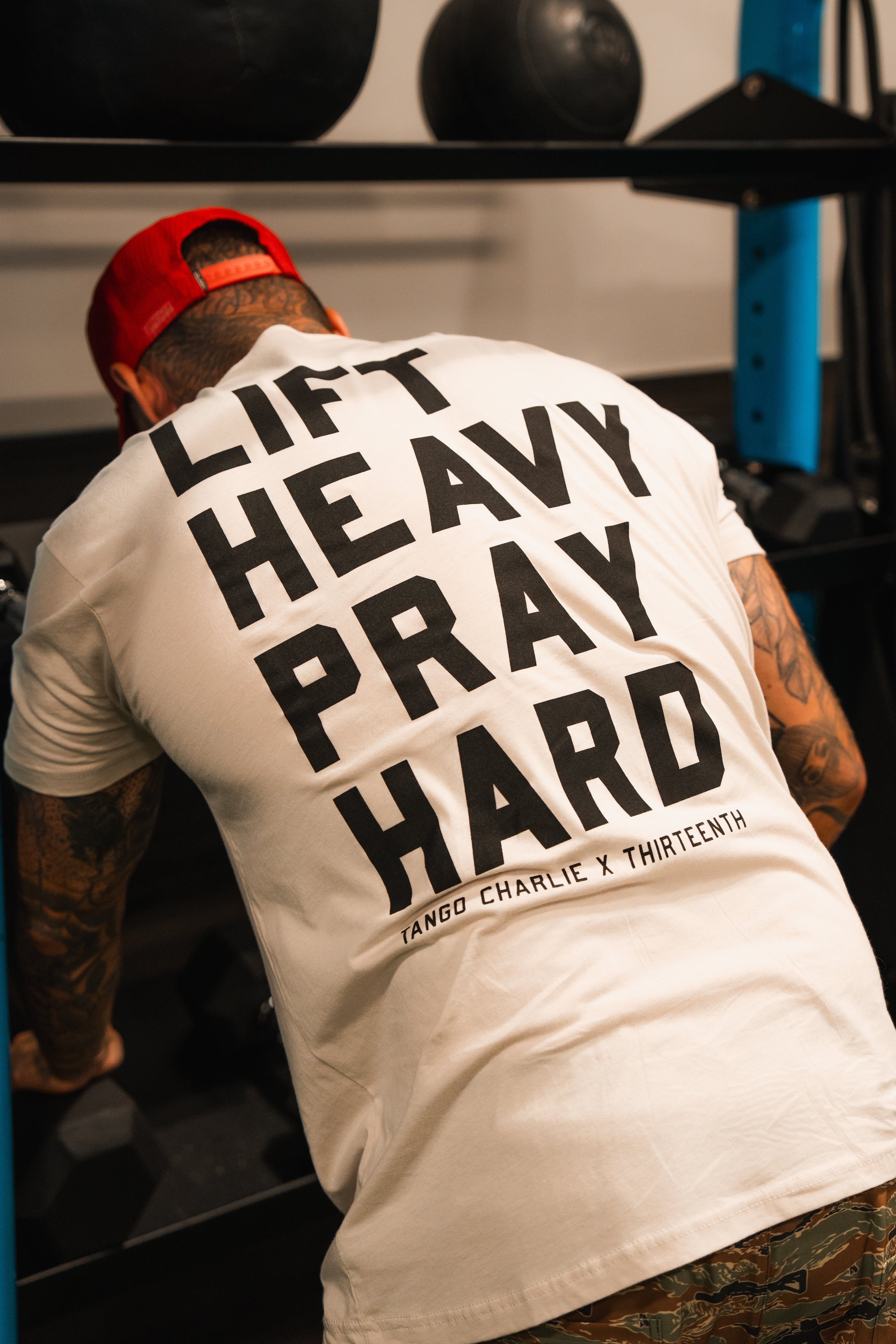 Lift Heavy. Pray Hard. - Tee