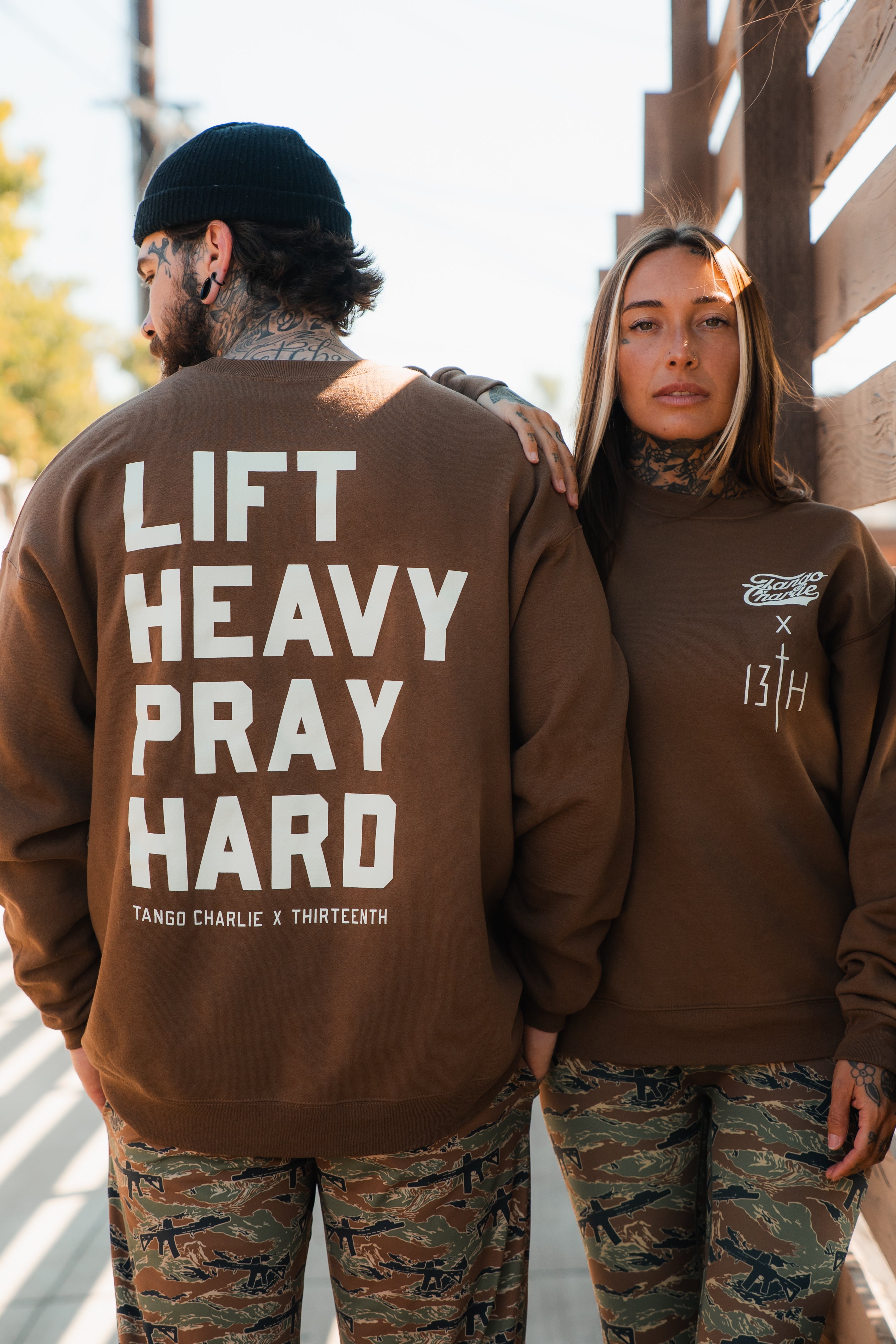 Lift Heavy. Pray Hard. - Crewneck