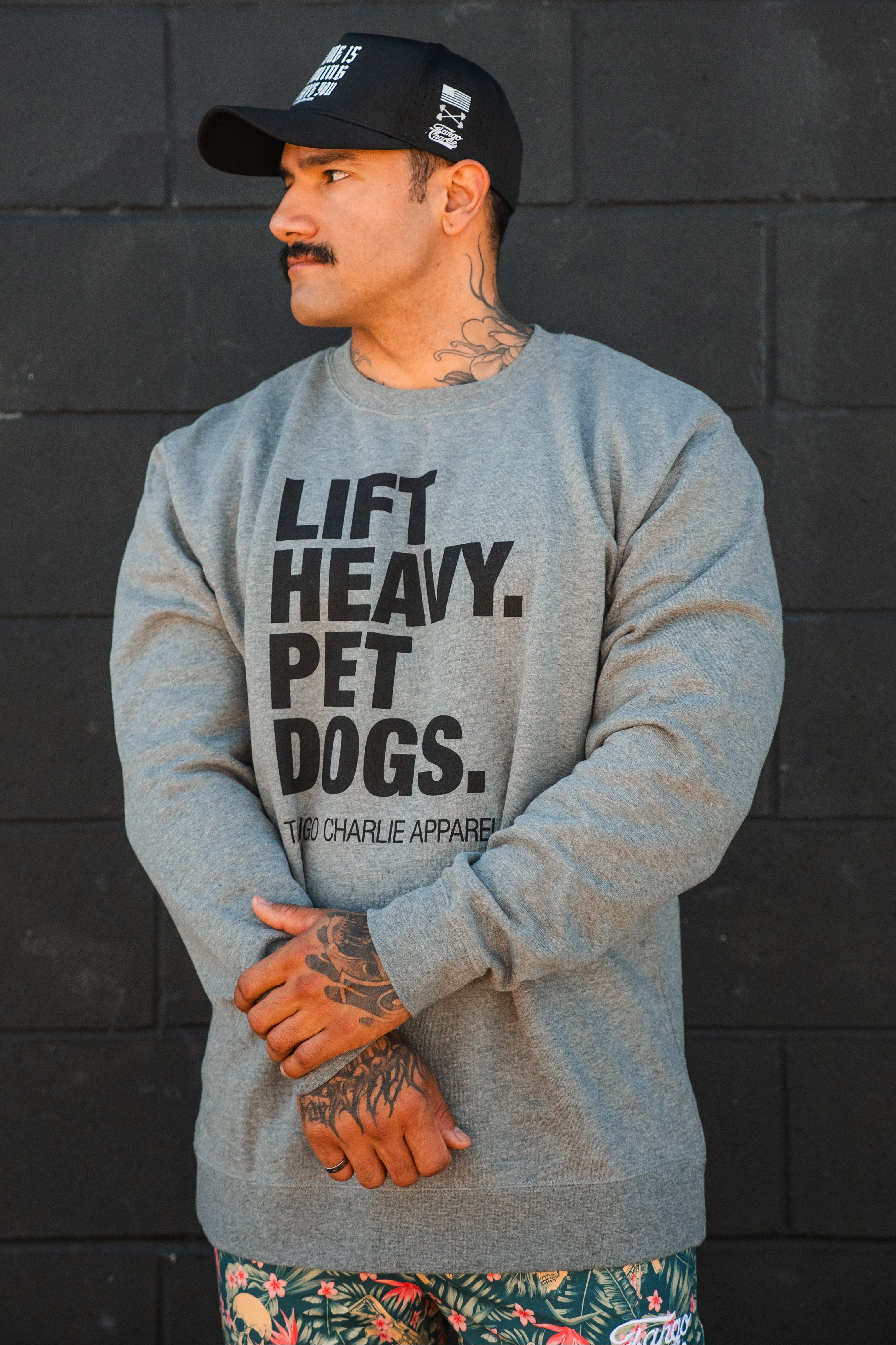 Lift Heavy. Pet Dogs. - Crewneck