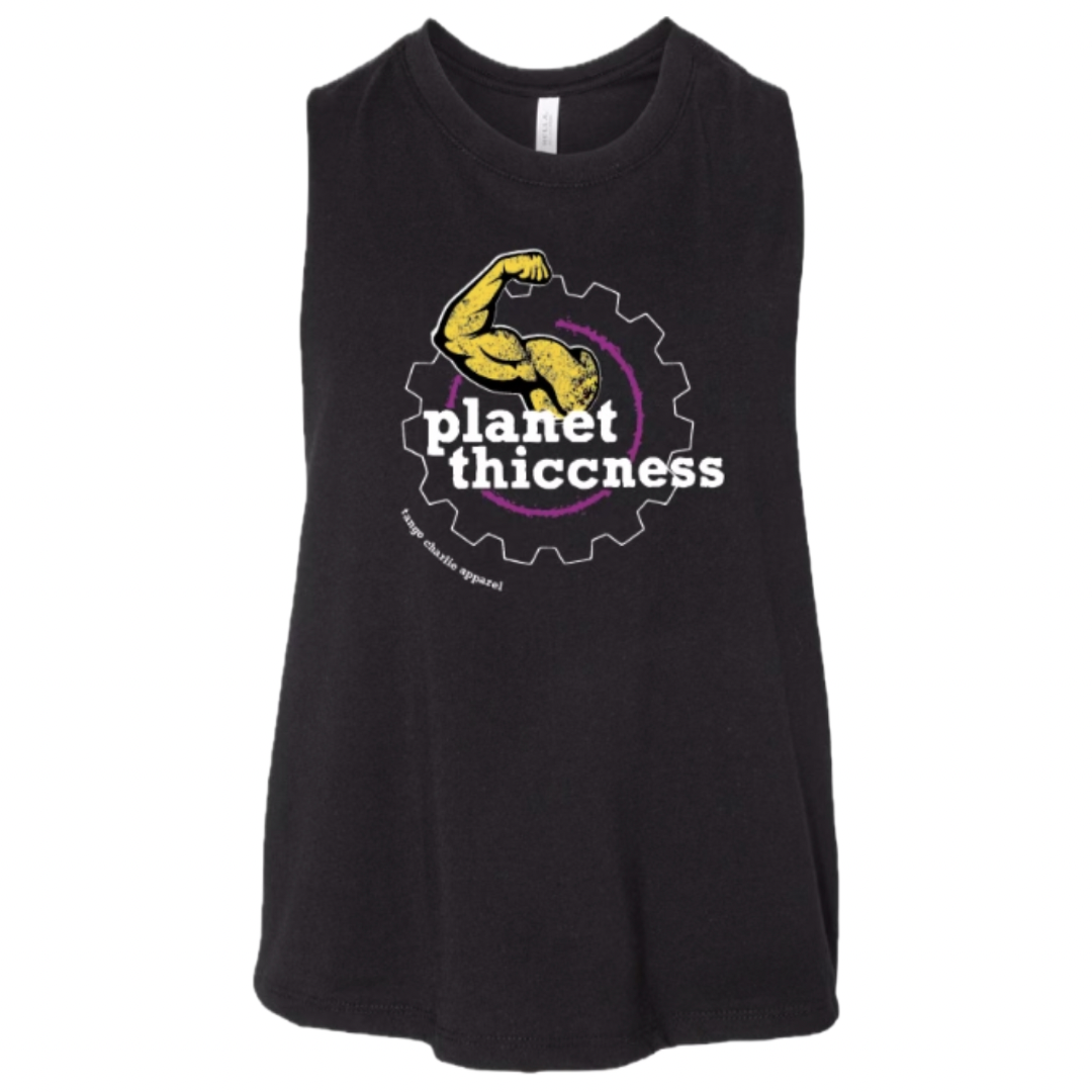 Planet Thiccness - Women’s Crop Muscle Tank