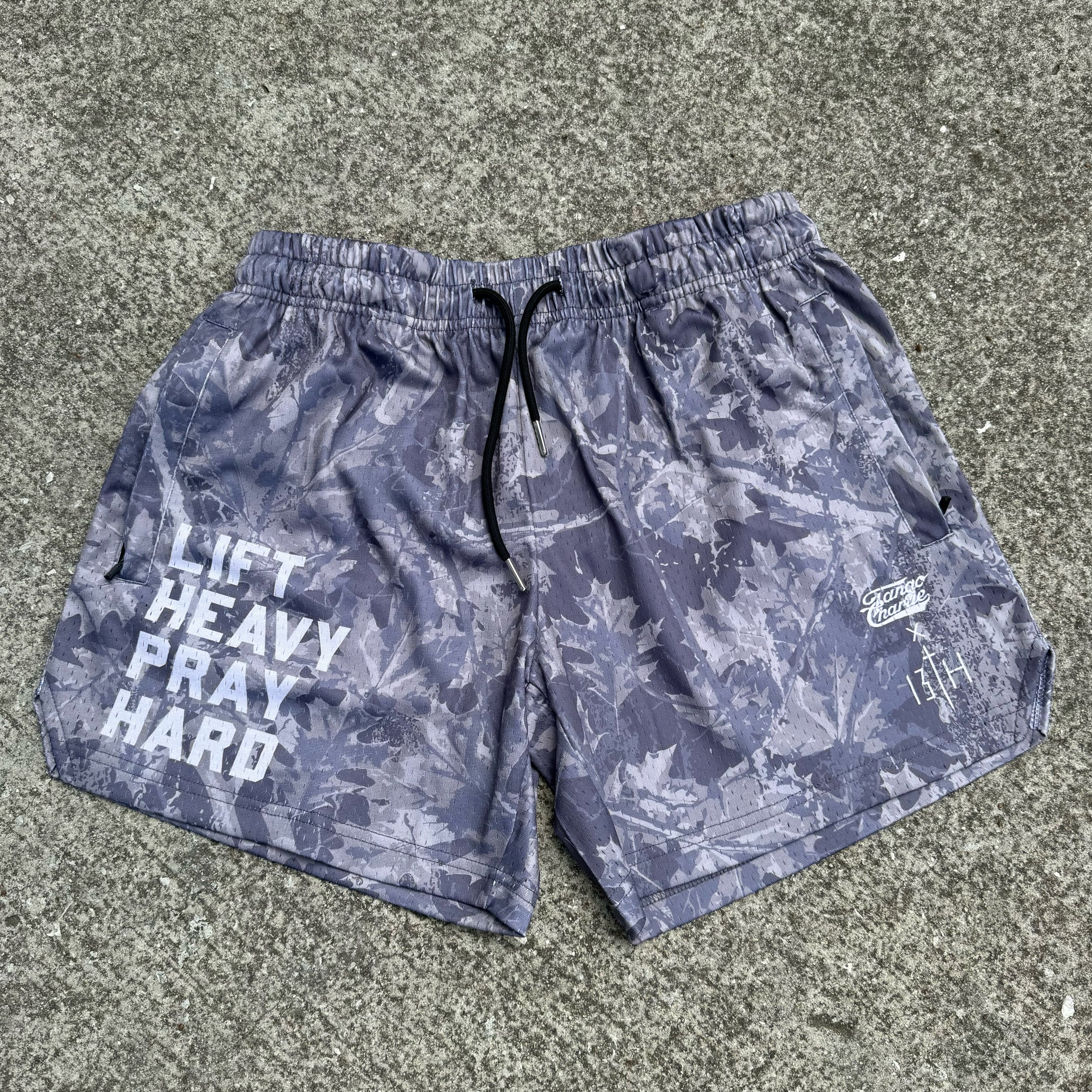 Men's Mesh Lifestyle Shorts | 5.5"- Lift Heavy Pray Hard Deadwood