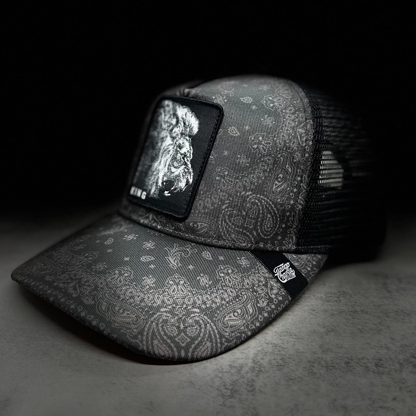 King Black Paisley - Trucker Snapback Hat