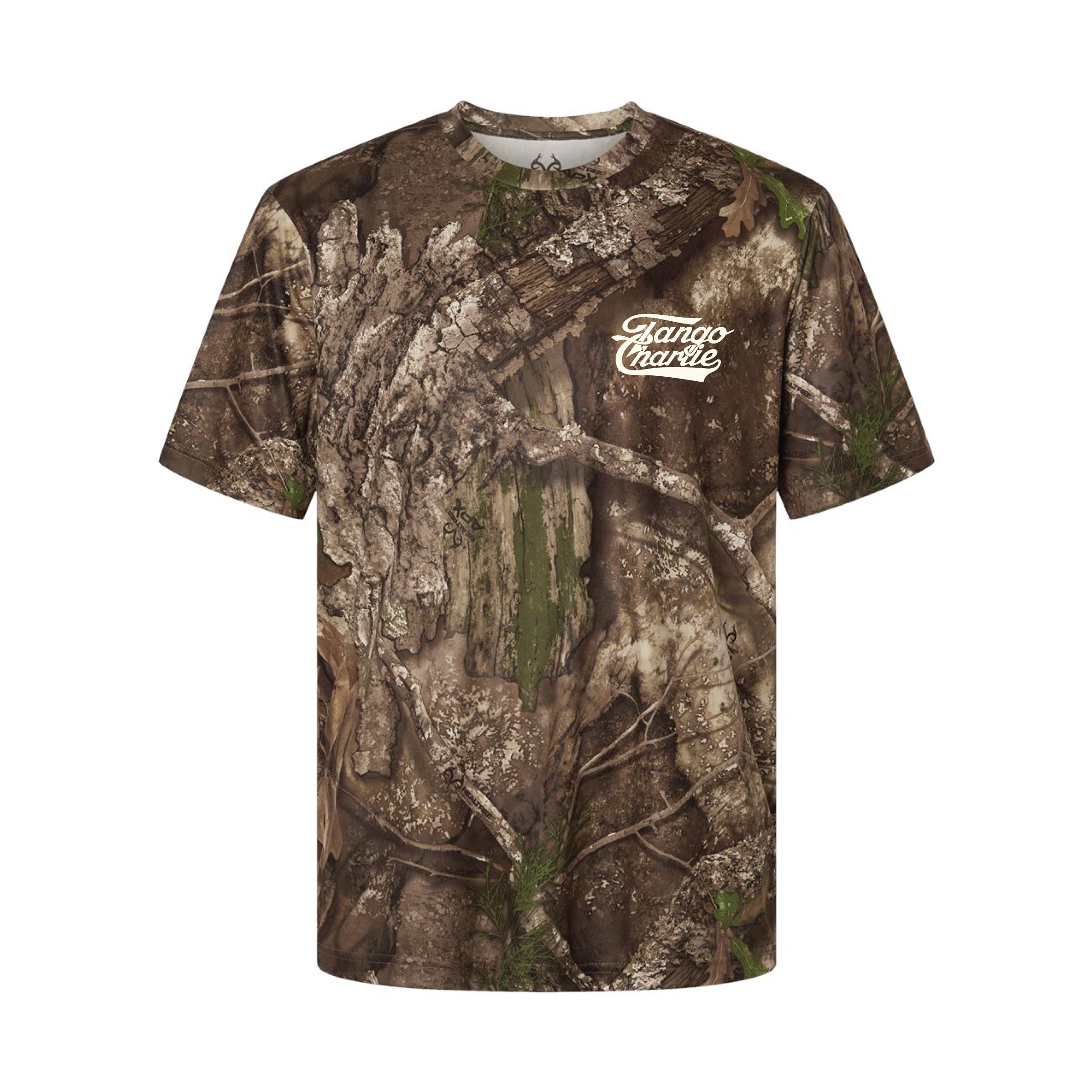 Lift Heavy. Trust God. - Realtree Premium Camo Tee