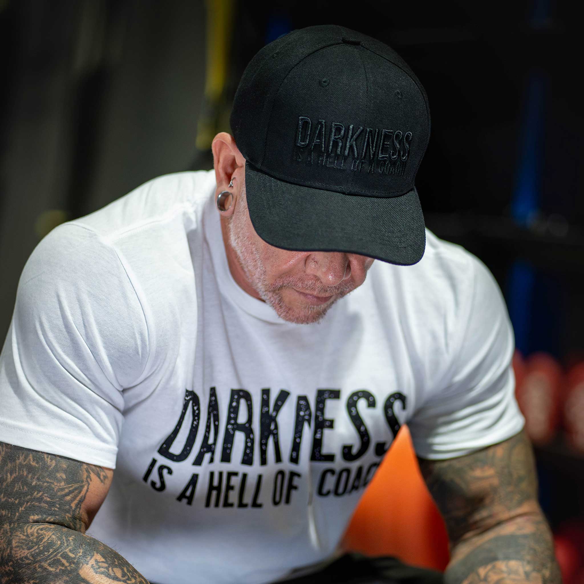 Darkness is a HELL of a Coach - White Edition Tee