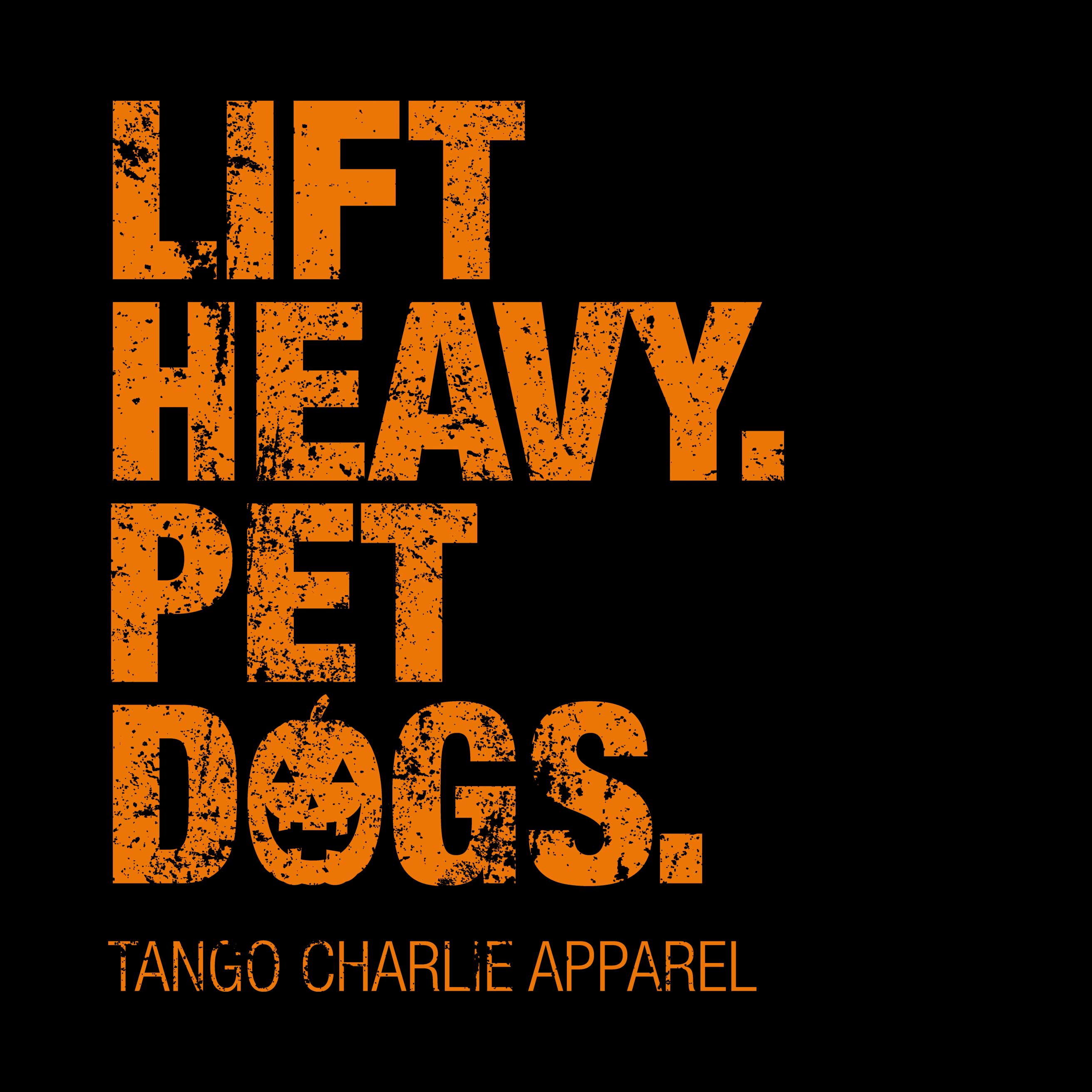 Lift Heavy. Pet Dogs. - Pumpkin Edition Sticker