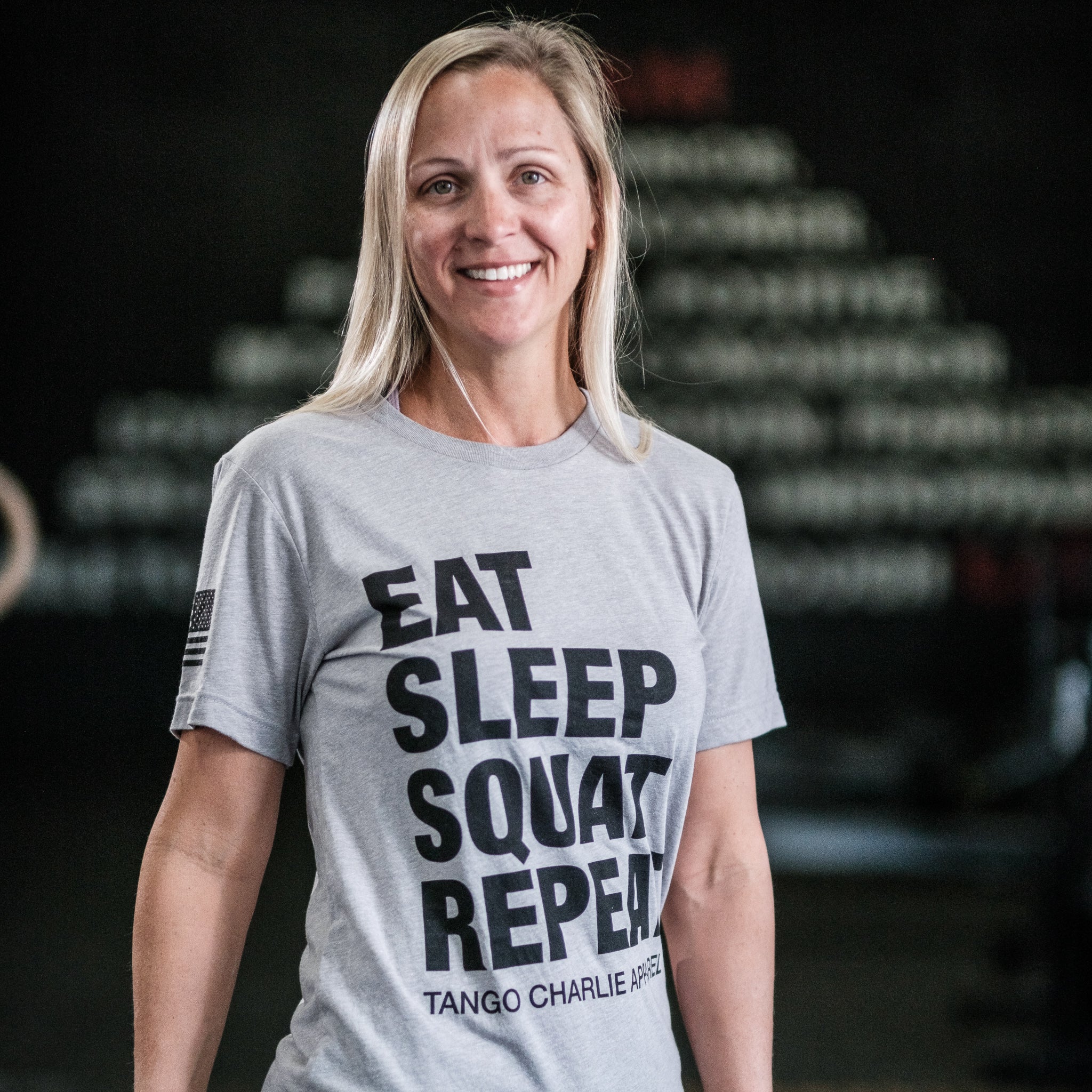 Eat. Sleep. Squat. Repeat. - Gray Tee