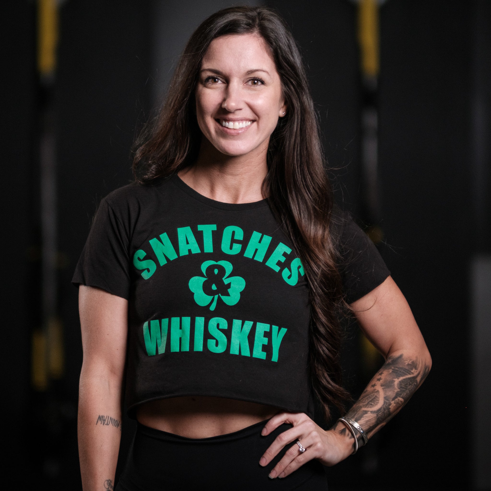 Snatches & Whiskey - Crop Tee