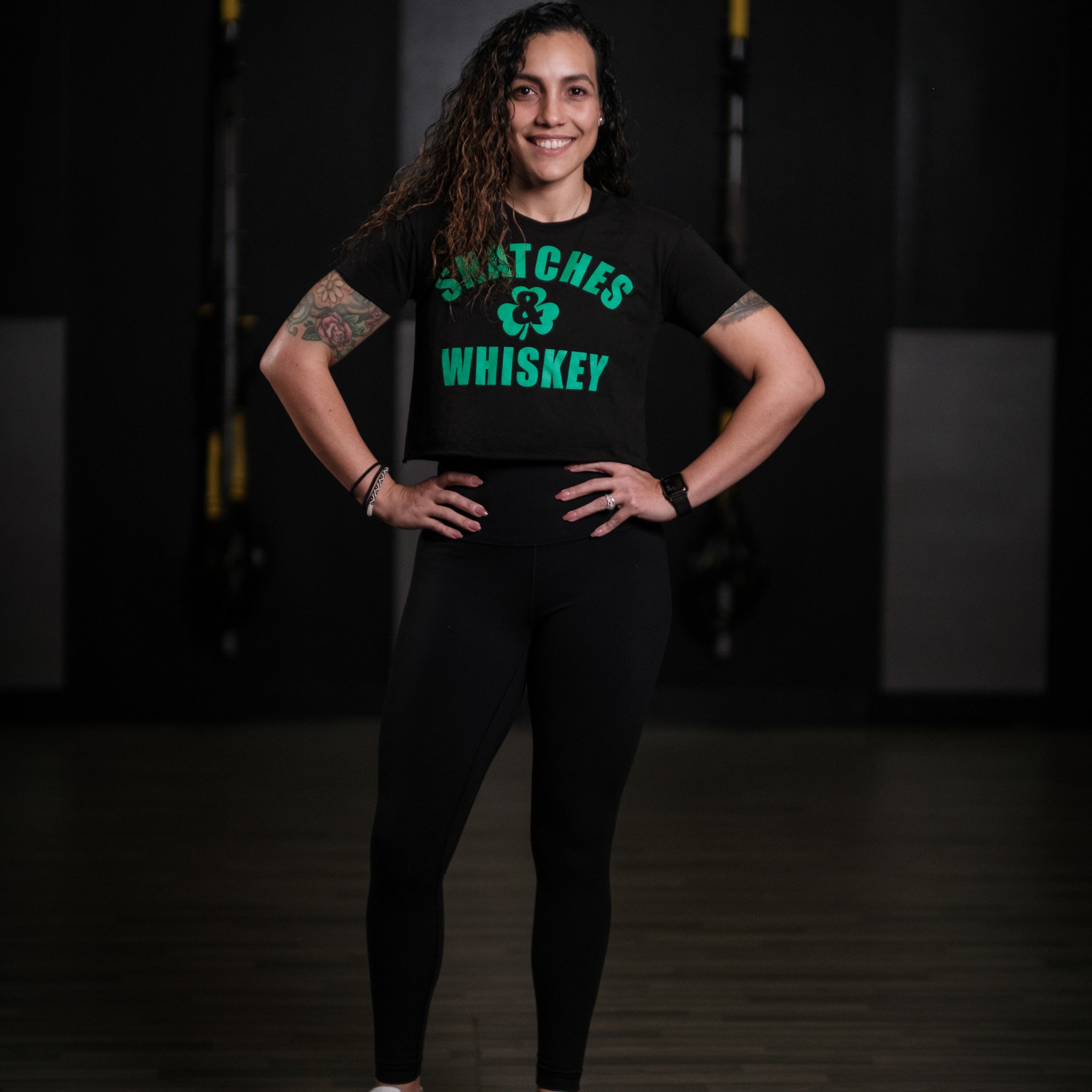 Snatches & Whiskey - Crop Tee