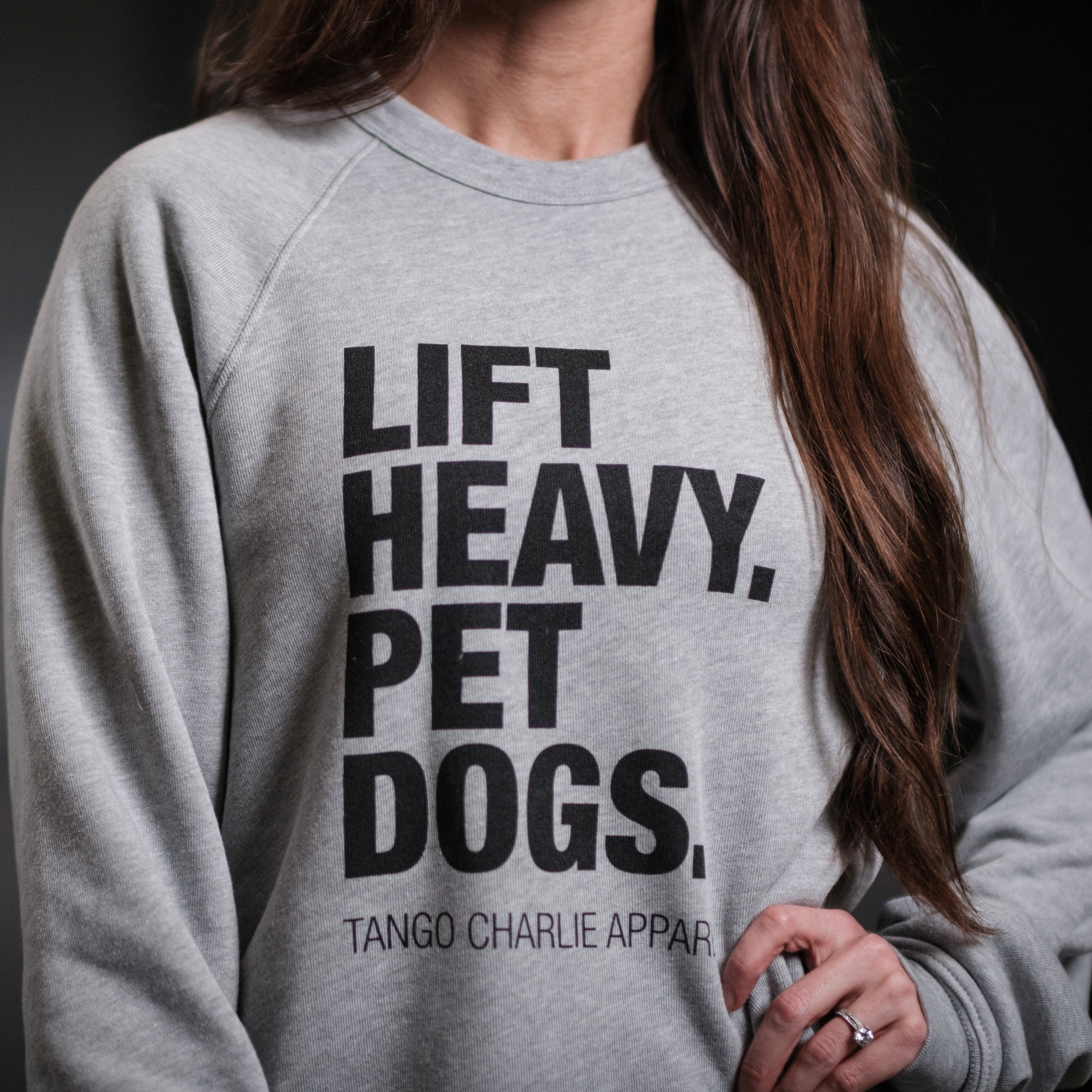 Lift Heavy. Pet Dogs. - Crewneck