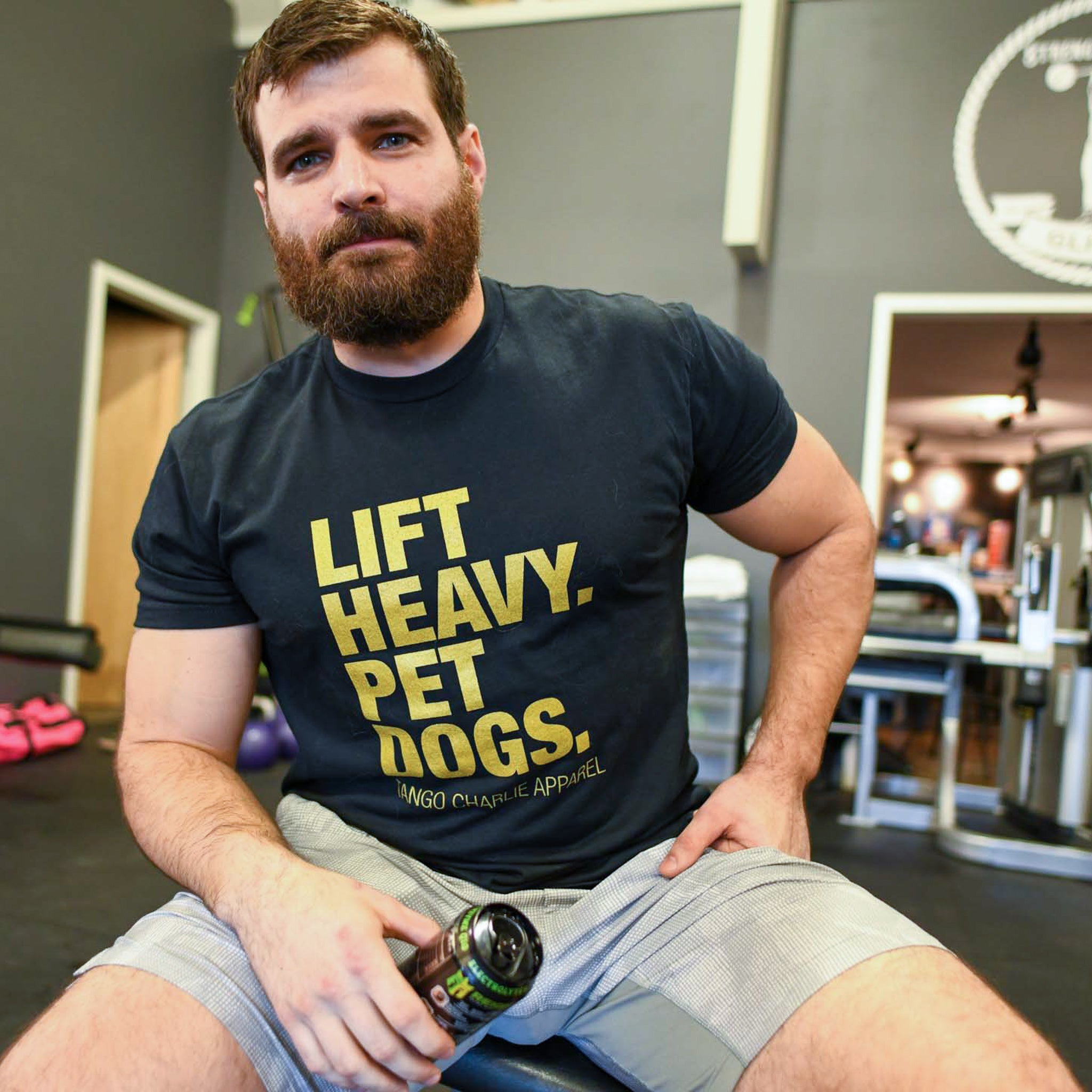 GOLD Edition Lift Heavy. Pet Dogs. - Tee