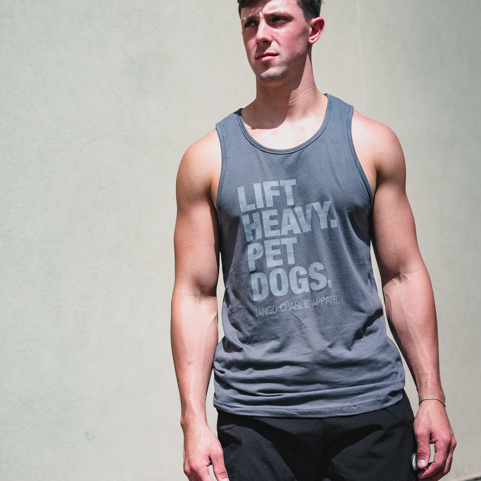 Lift Heavy. Pet Dogs. - Mens Tank