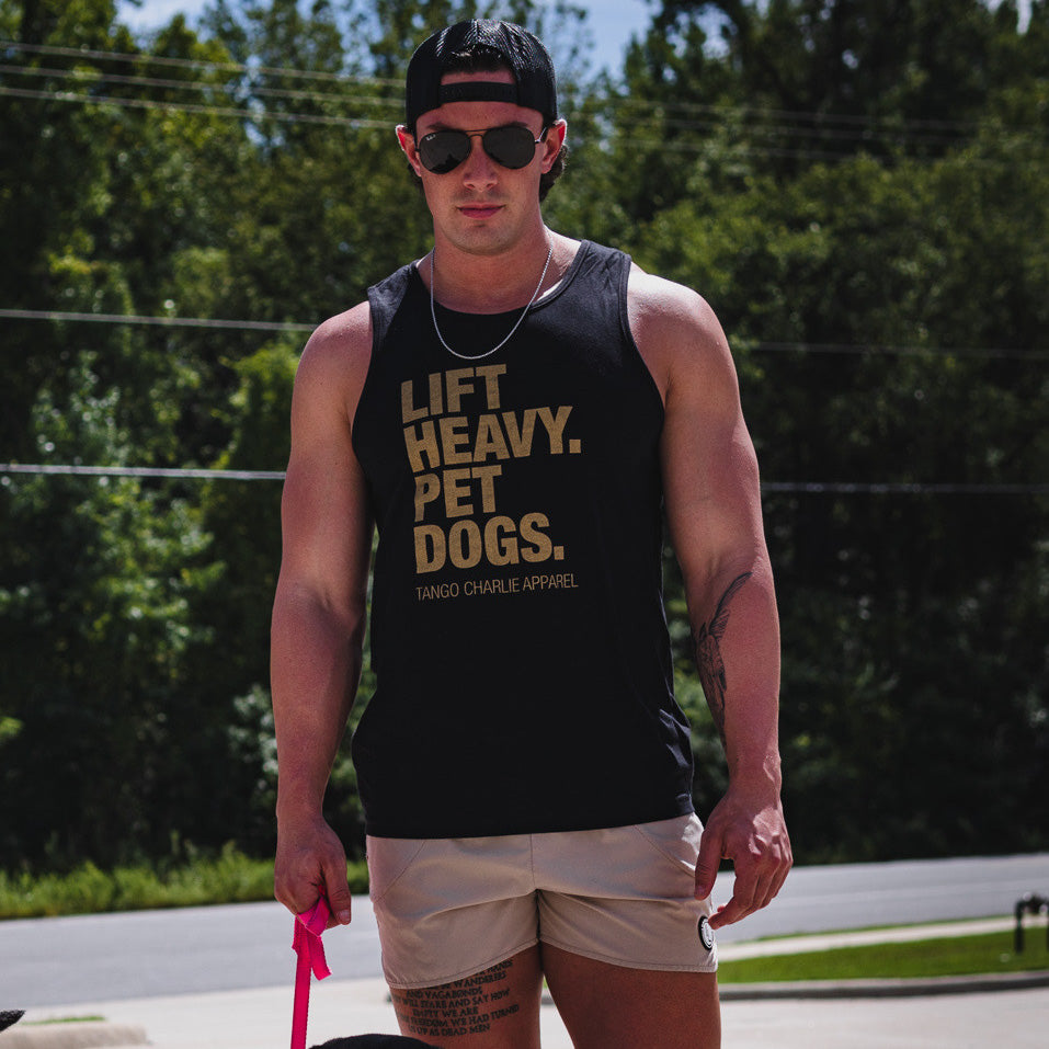 Lift Heavy. Pet Dogs. - Mens Tank