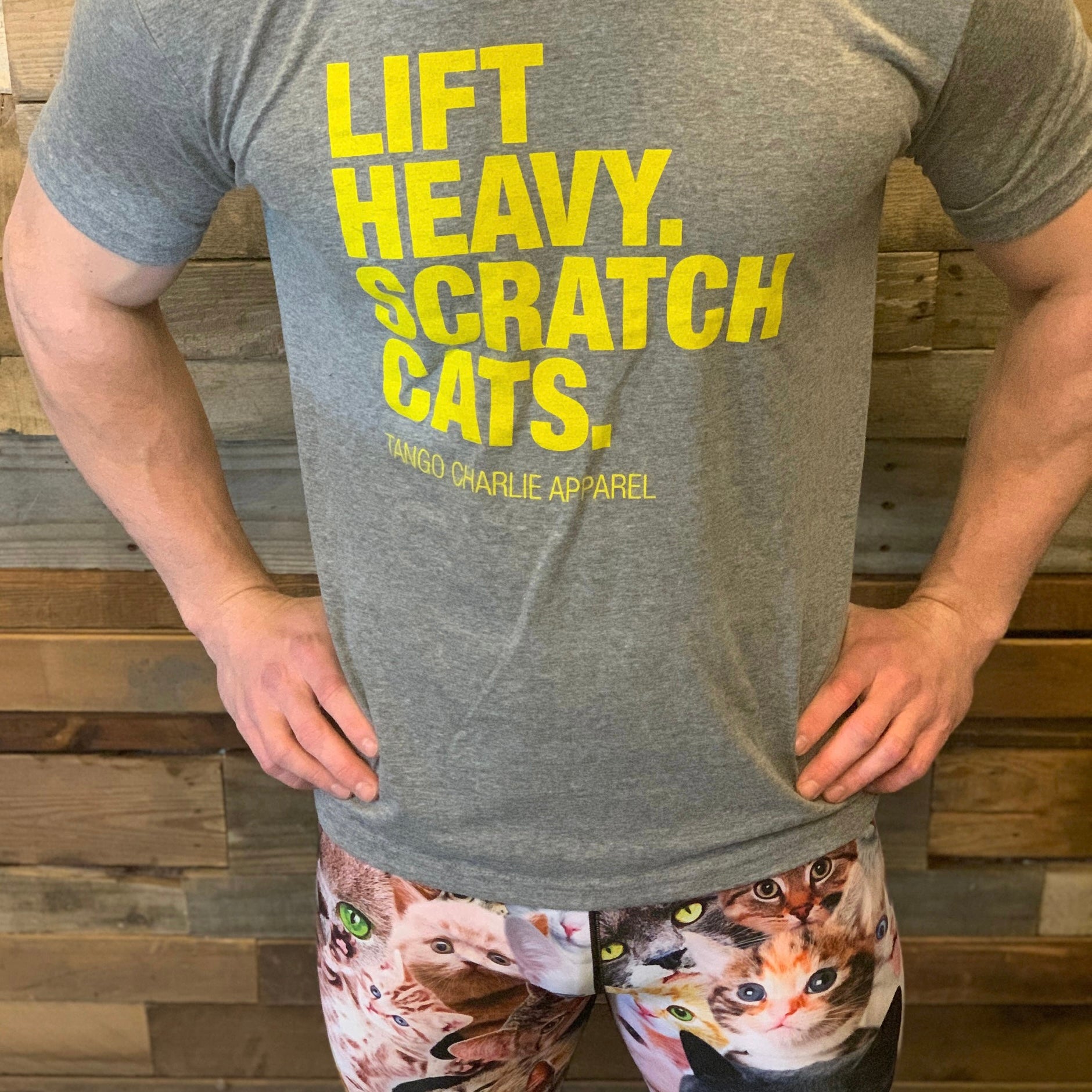 Lift Heavy. Scratch Cats. - Tee