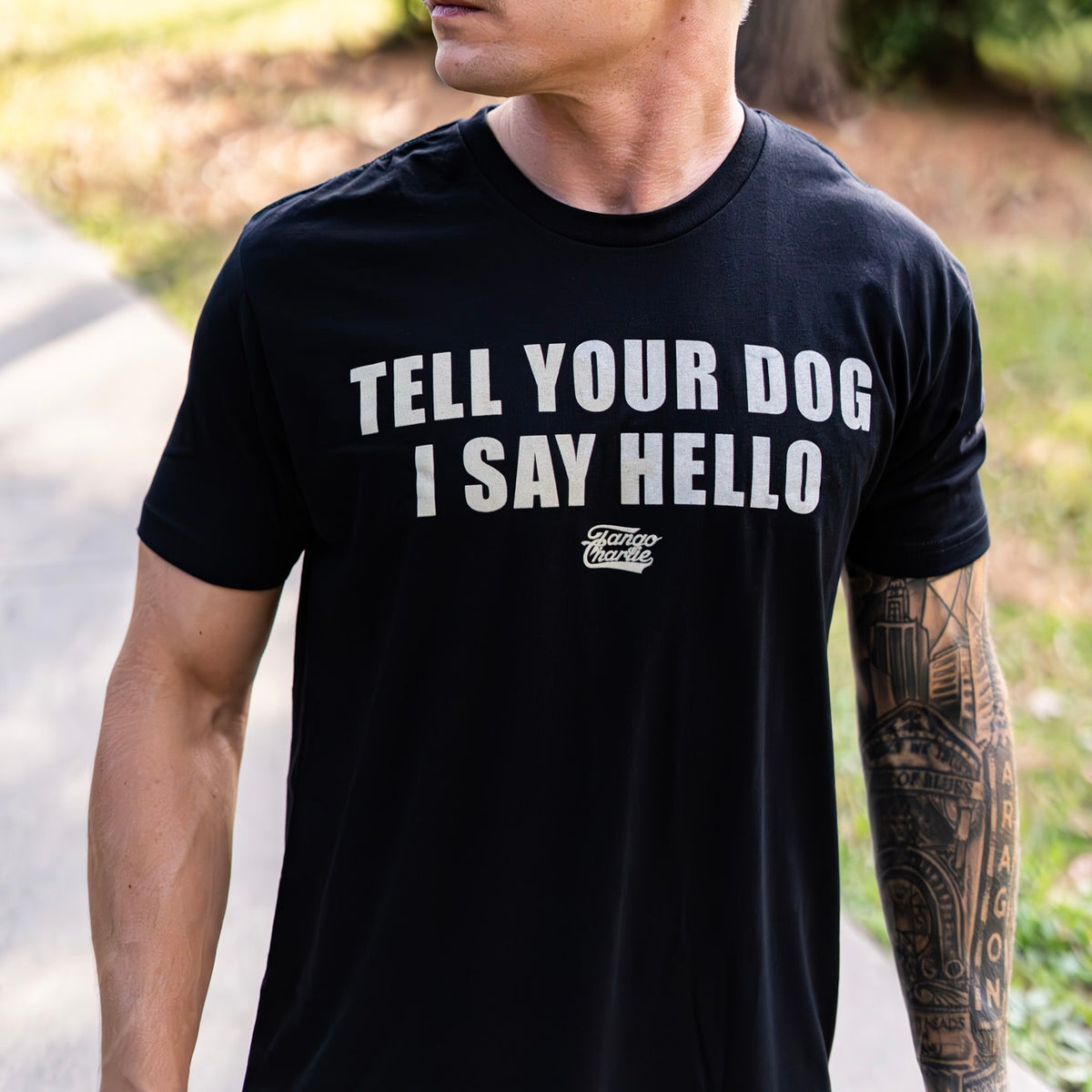 3styler T-Shirt Donna Cane Cagnolino Bianco Dog 1 - Say Hello - Linea Classic - 100% Cotone 185 gr/mq (S, Grigio Melange