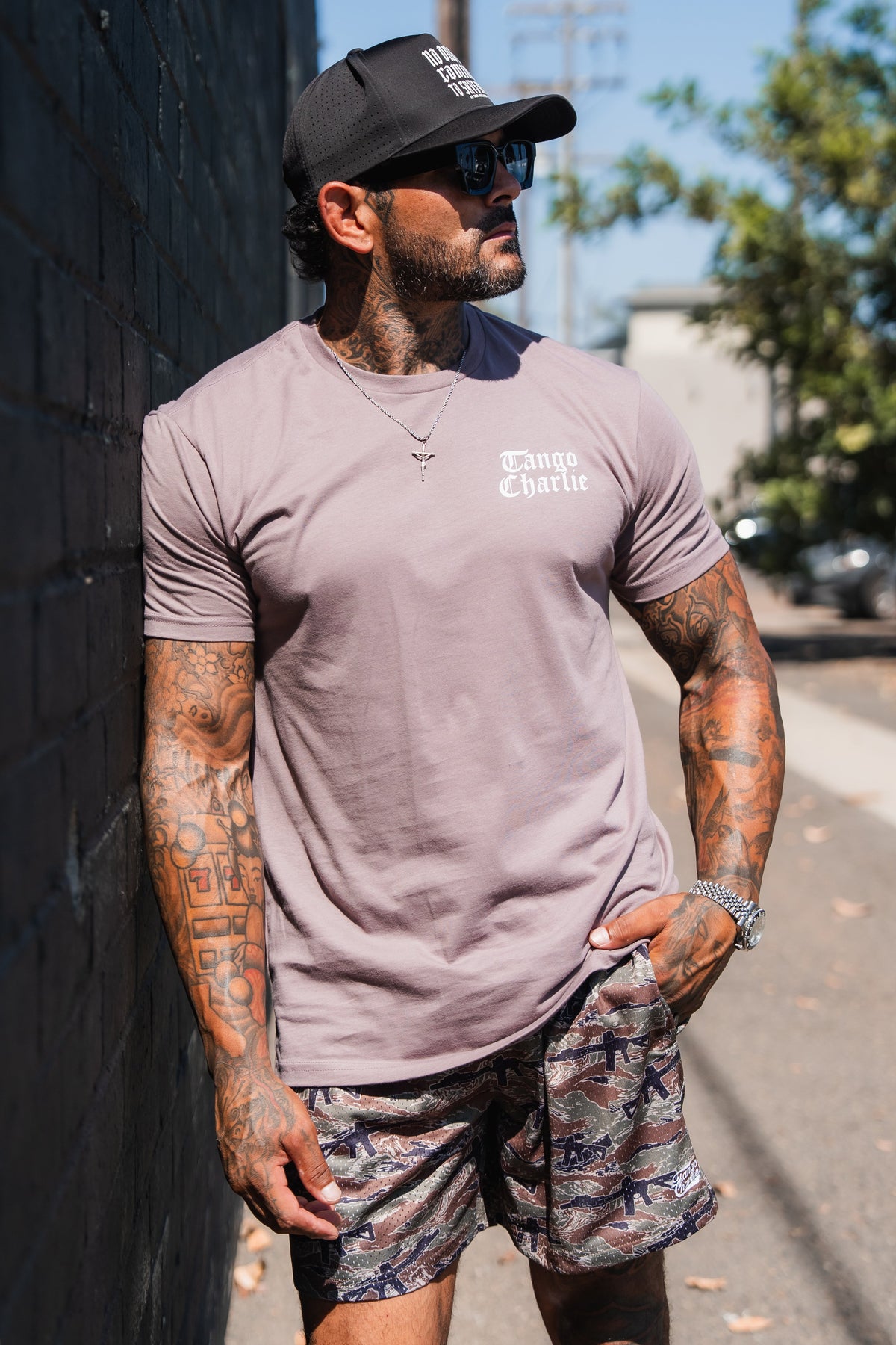 Lift Heavy. Praise Hard. Shiitake Tee