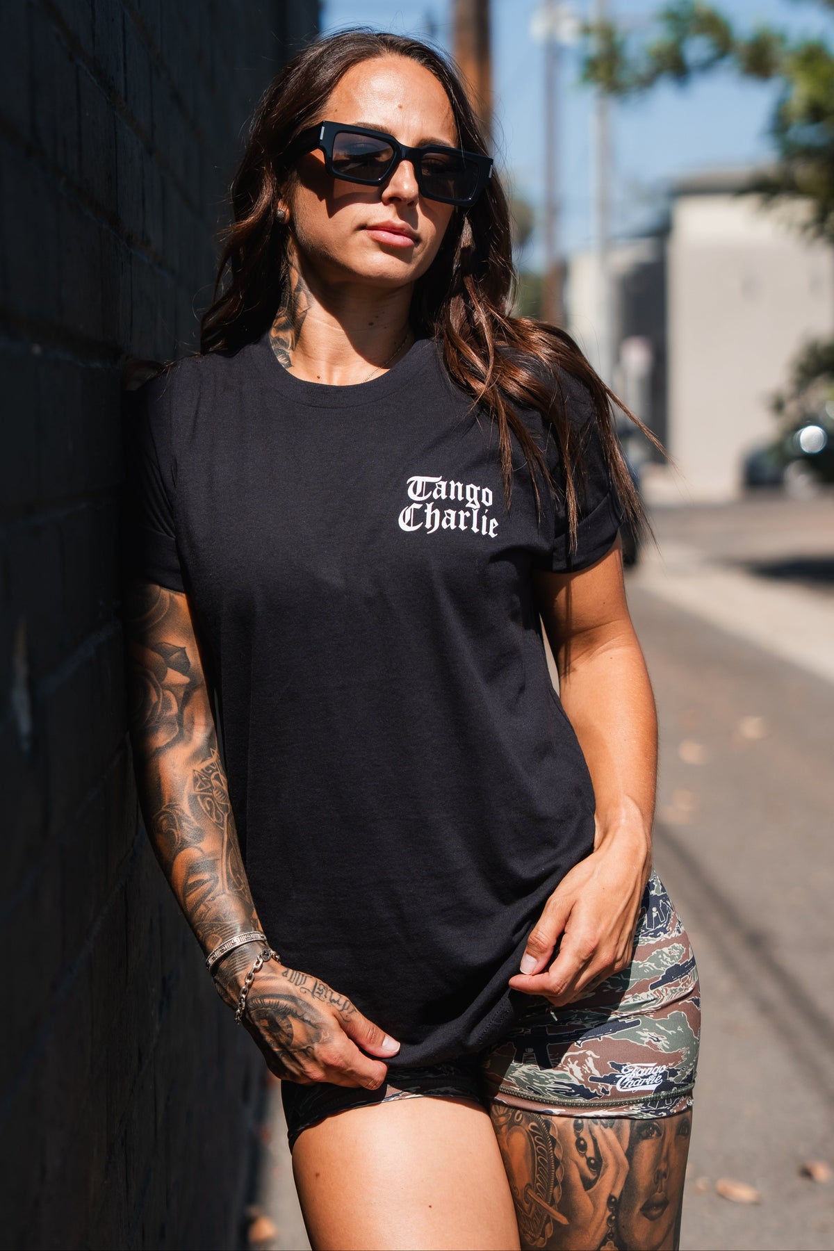 Lift Heavy. Praise Hard. Black Tee
