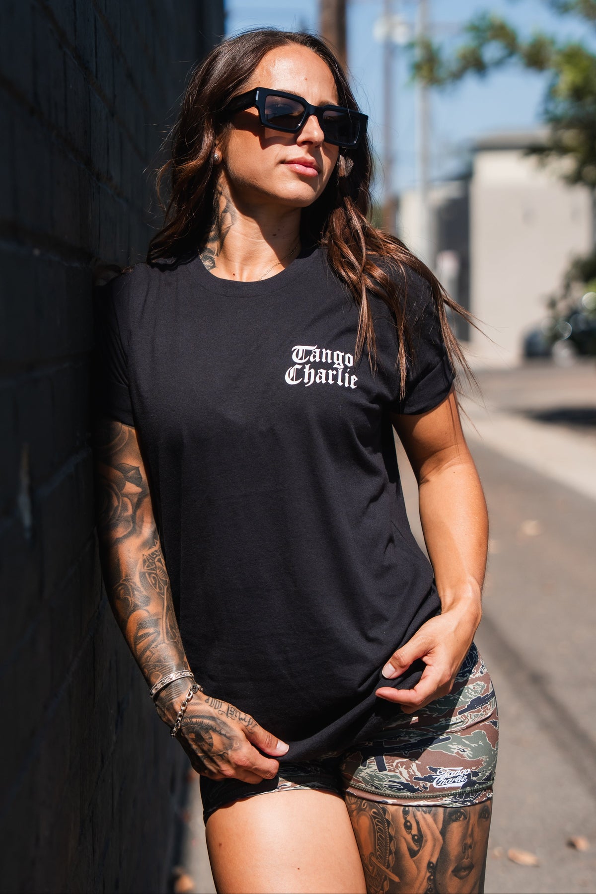Lift Heavy. Praise Hard. Black Tee