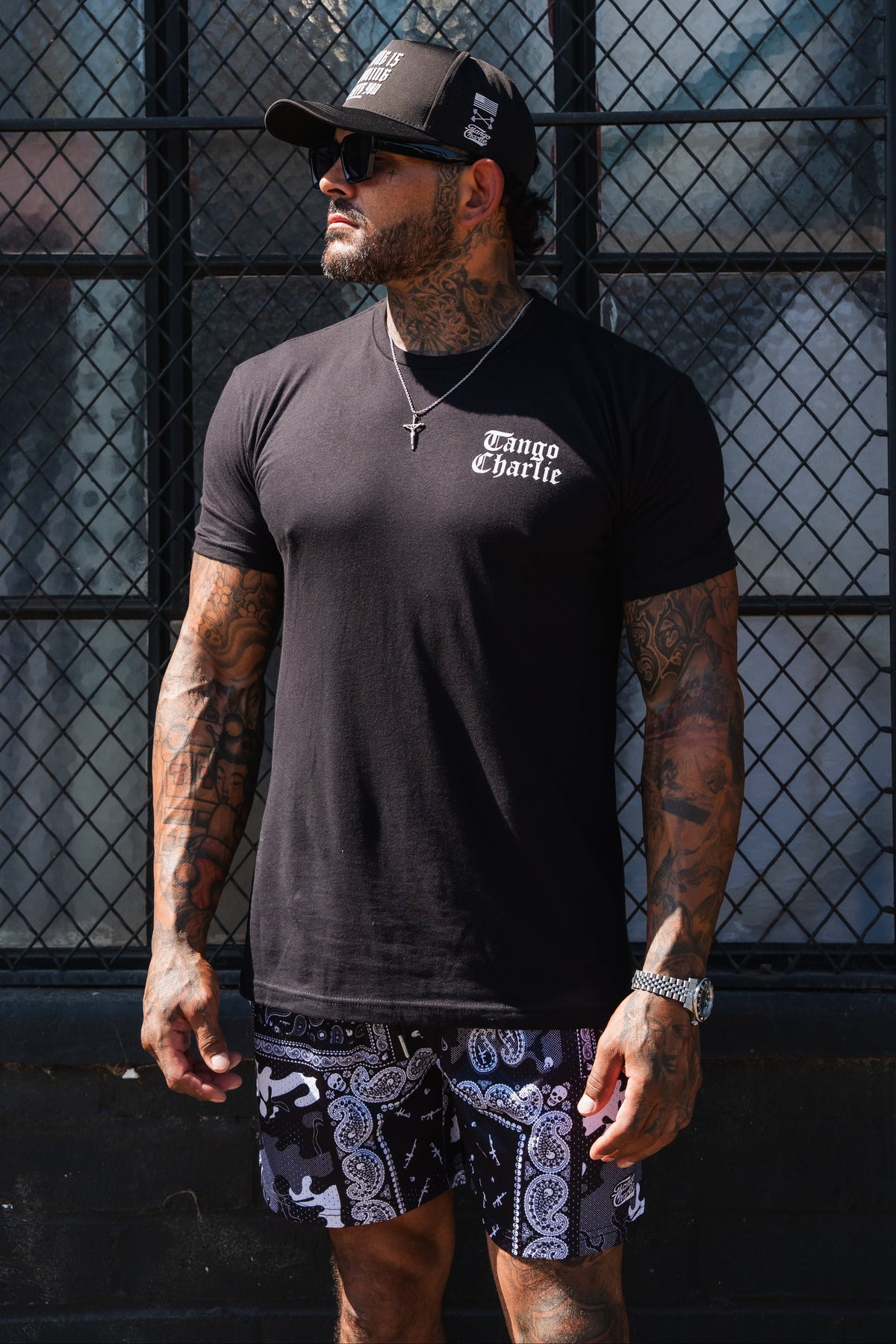 Lift Heavy. Praise Hard. Black Tee