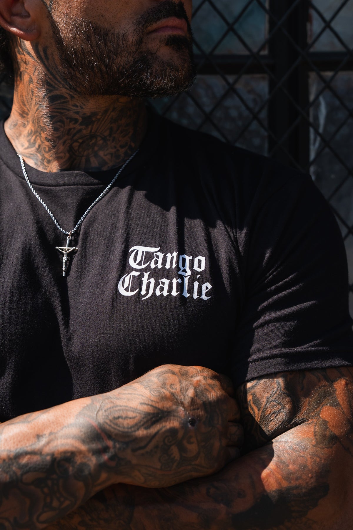 Lift Heavy. Praise Hard. Black Tee