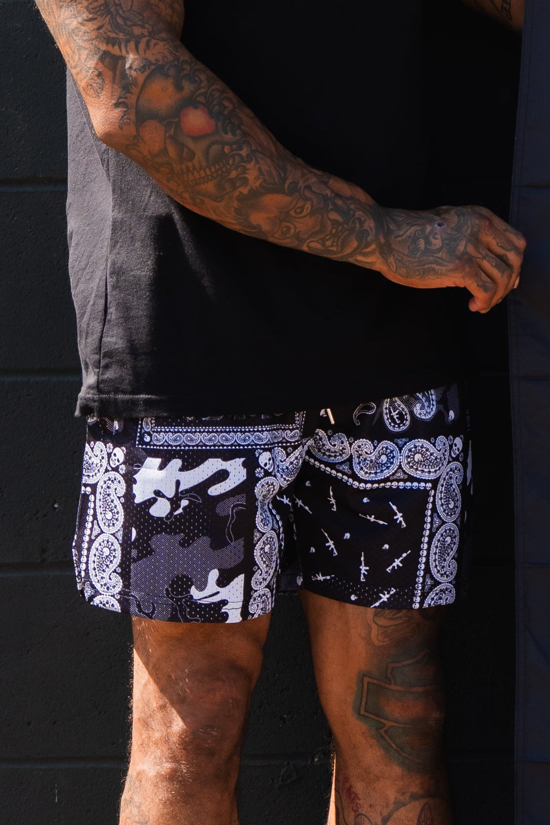 Men's Mesh Lifestyle Shorts | 5.5"- Pew Pew Paisley