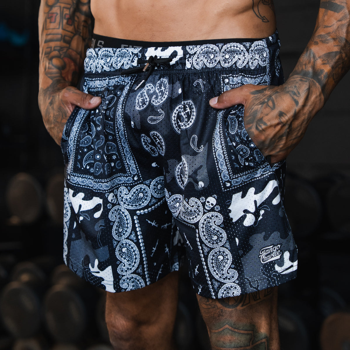 Men's Mesh Lifestyle Shorts | 5.5"- Pew Pew Paisley