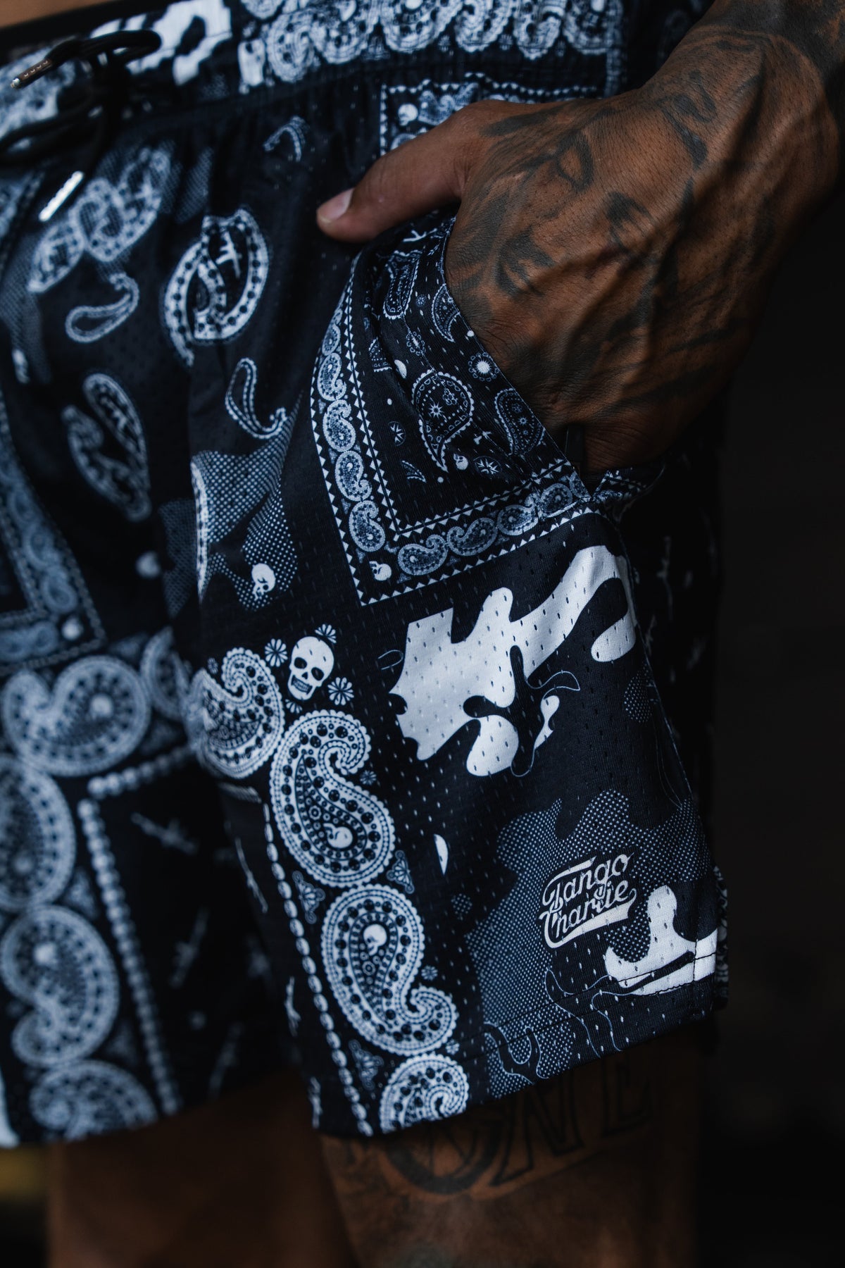Men's Mesh Lifestyle Shorts | 5.5"- Pew Pew Paisley