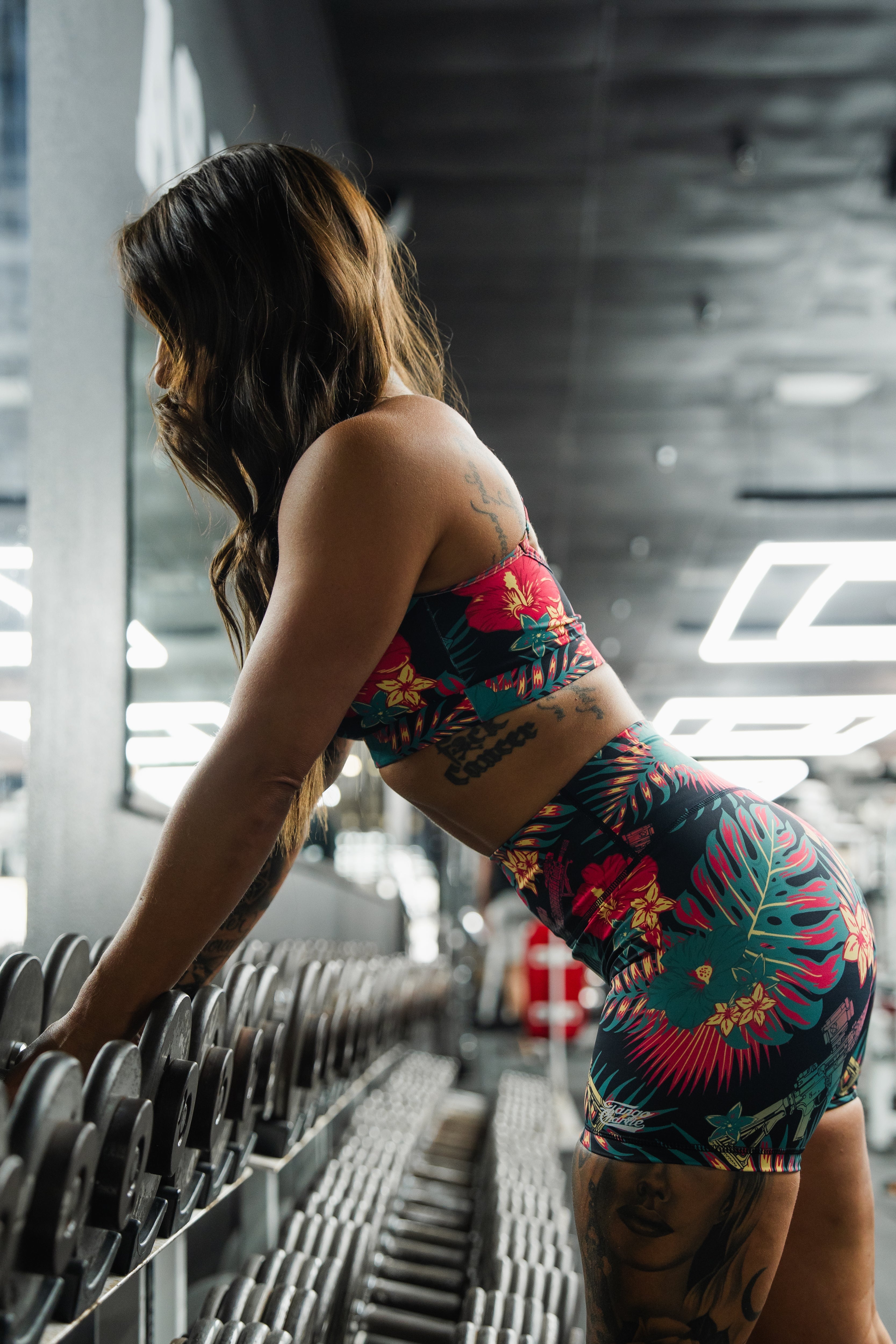 Cross Back Sports Bra | Tropical Assassin