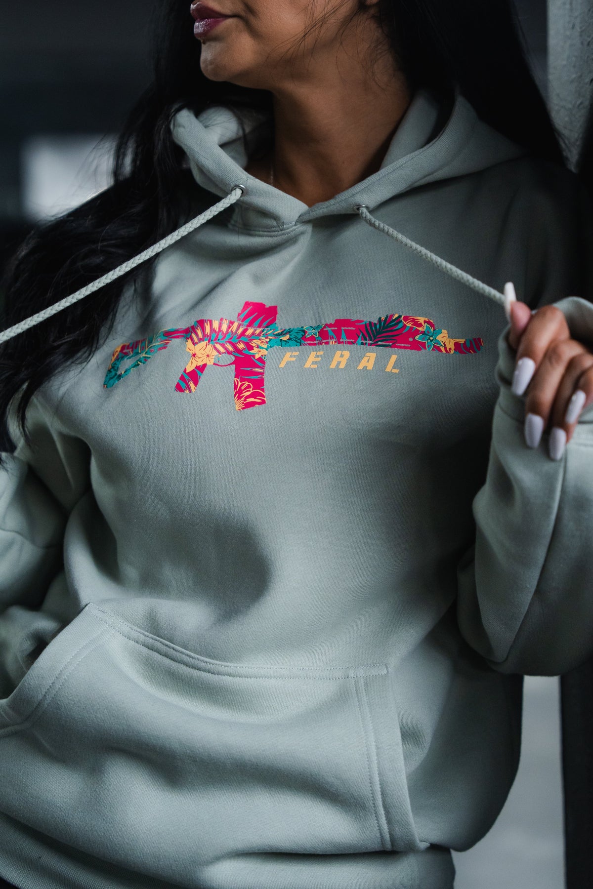 Feral - Premium Dusty Sage Hoodie