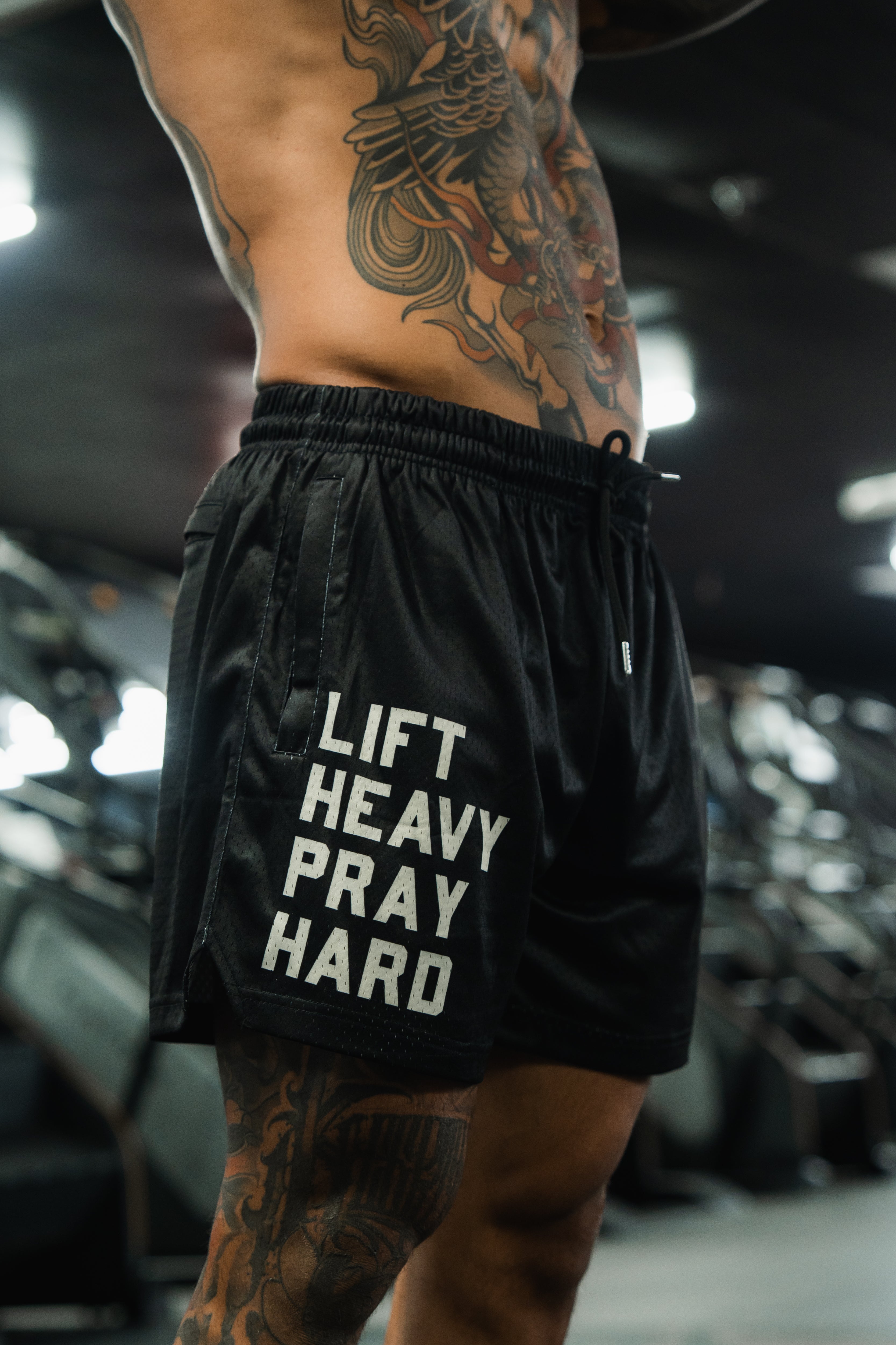 Men's Black Mesh Lifestyle Shorts | 5.5