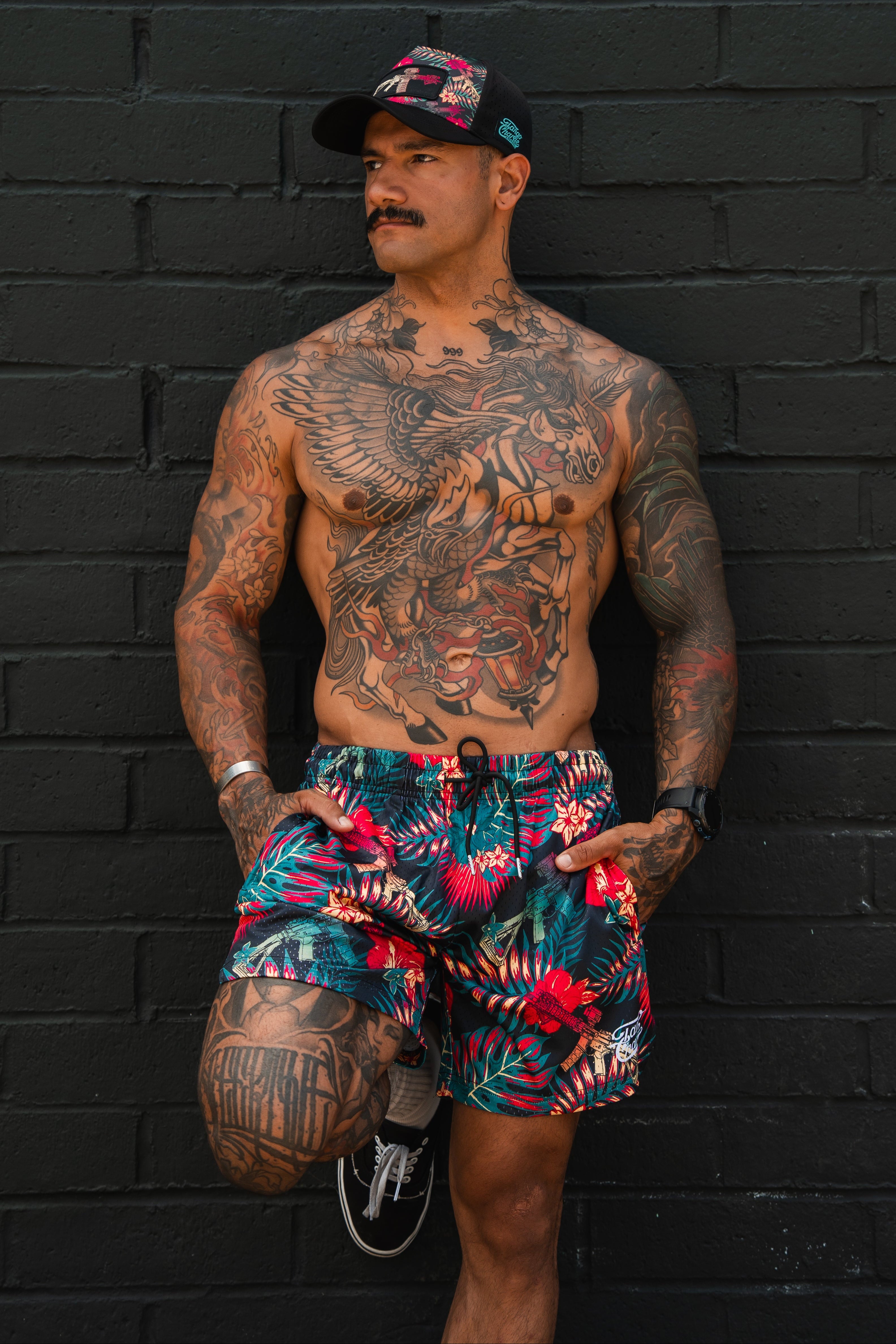 Men's Mesh Lifestyle Shorts | 5.5"- Tropical Assassin