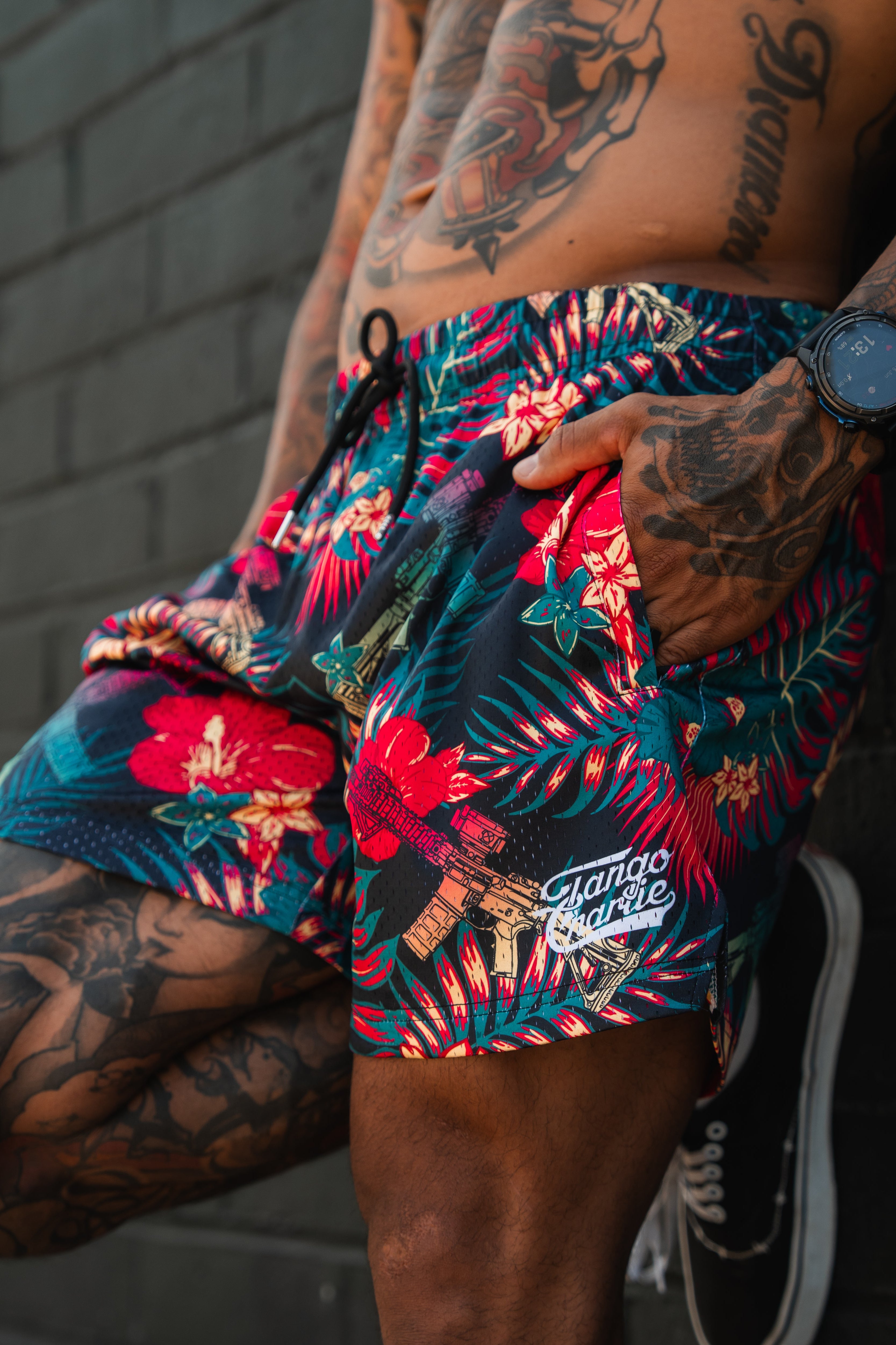 Men's Mesh Lifestyle Shorts | 5.5"- Tropical Assassin