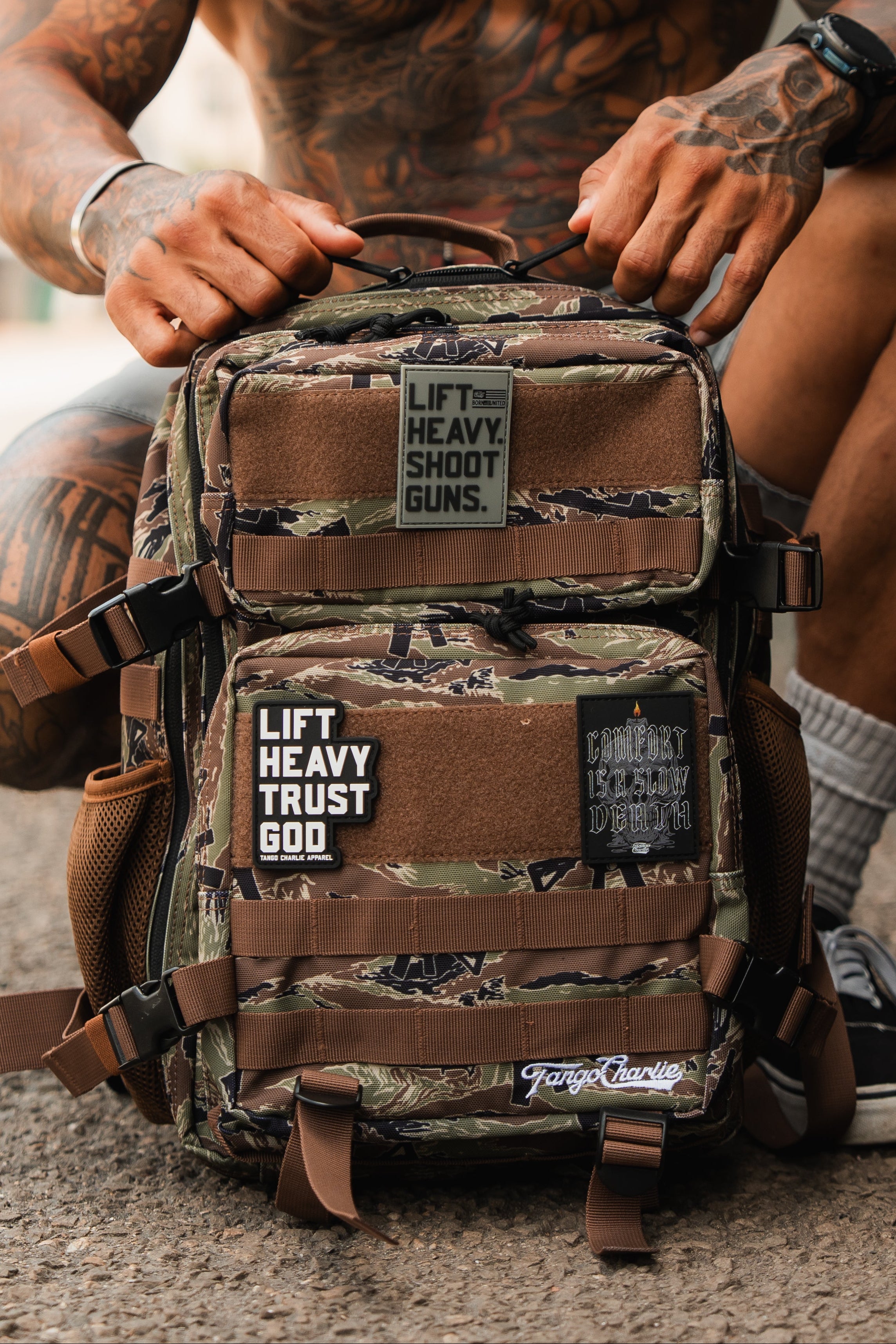 Tiger Stripe Pattern - Backpack 25L