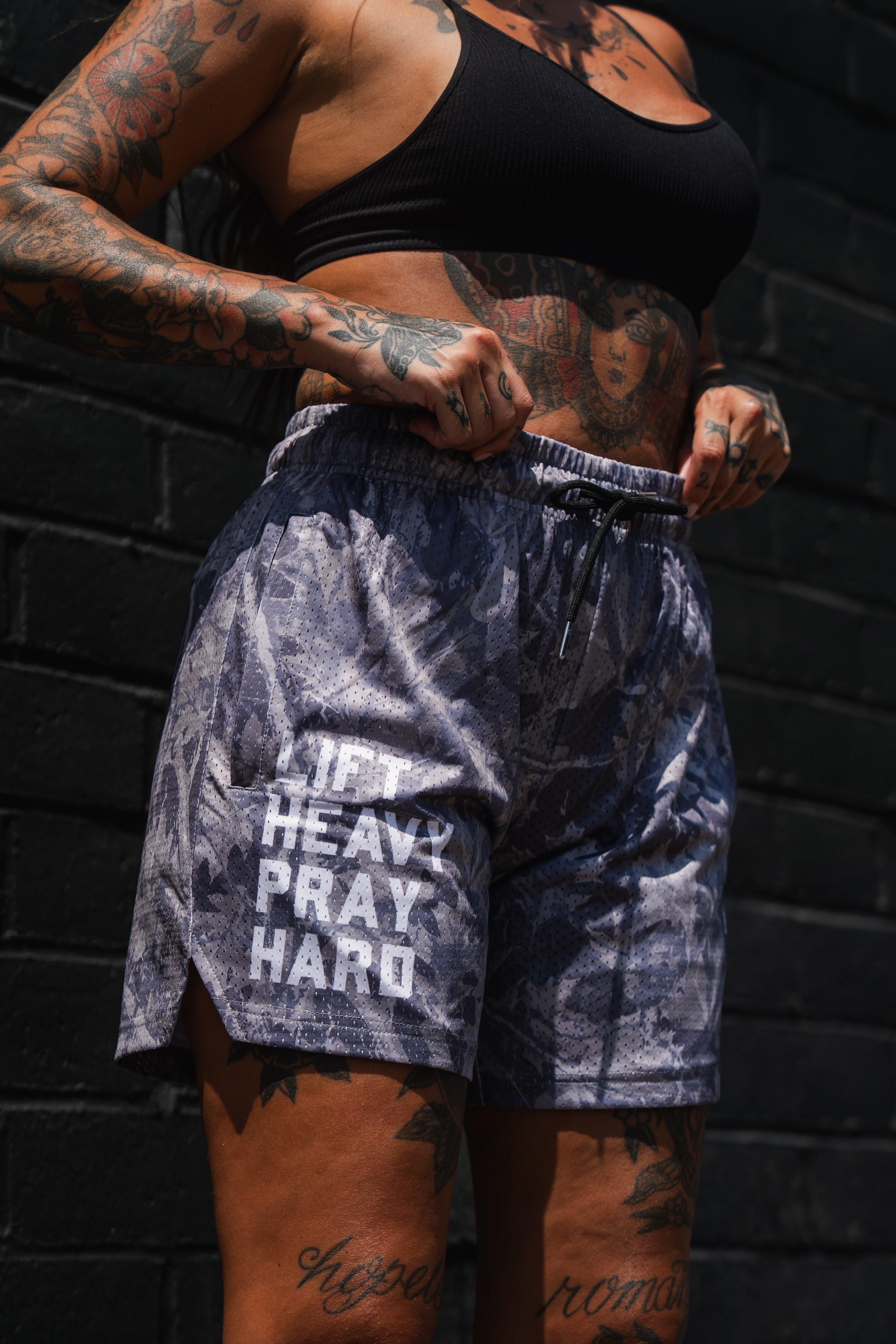 Men's Mesh Lifestyle Shorts | 5.5"- Lift Heavy Pray Hard Deadwood