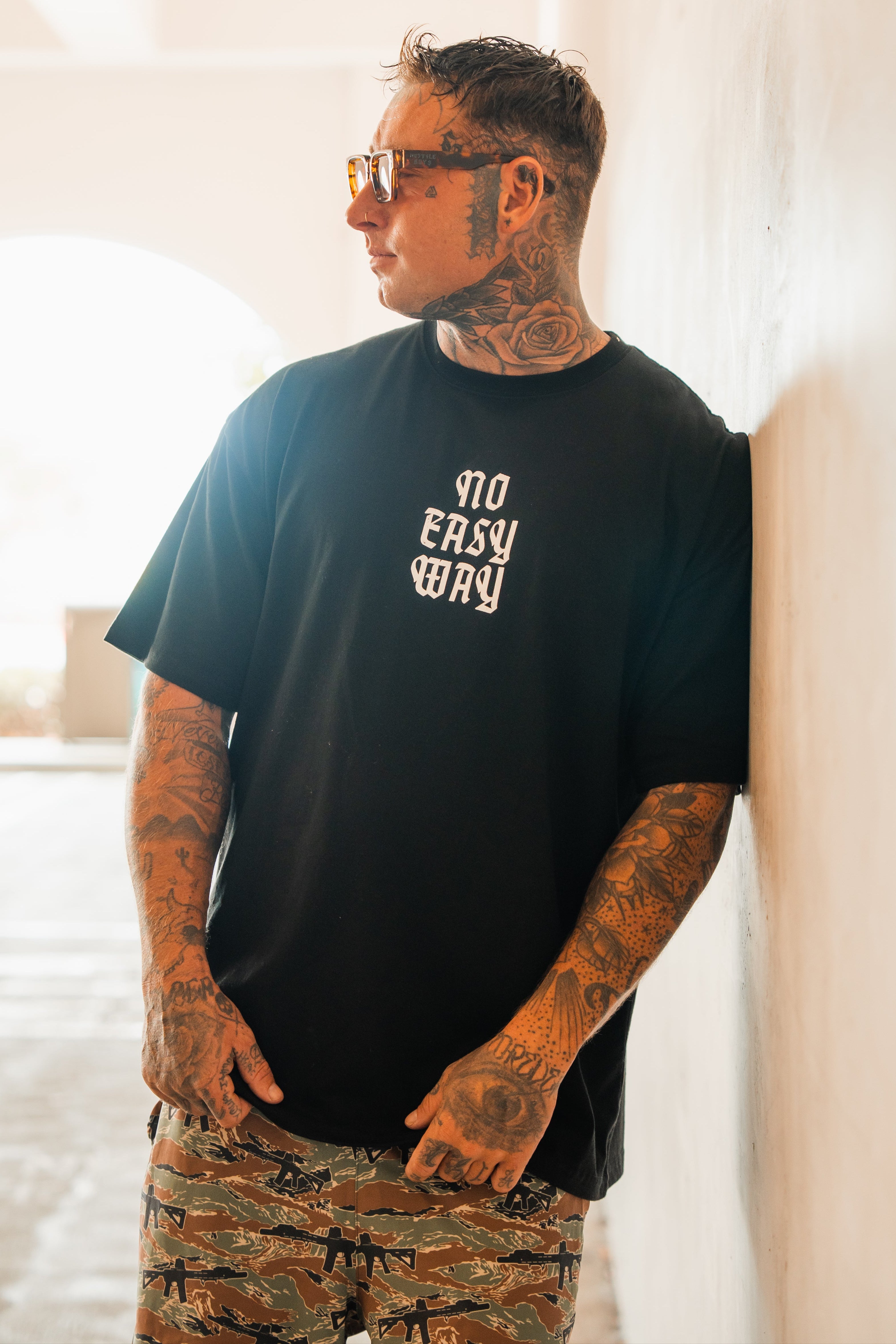 No Easy Way - Premium Black Oversized Tee