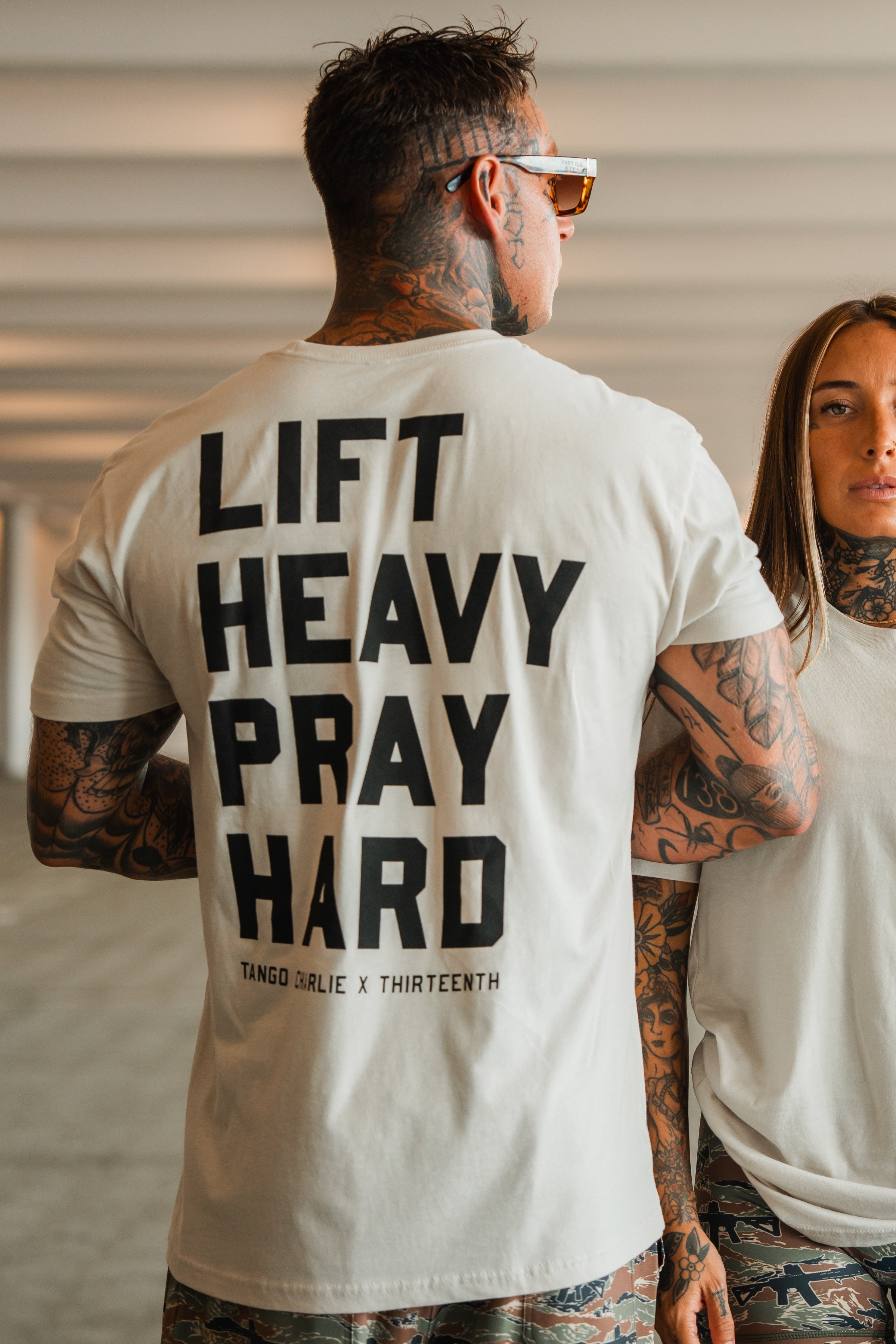 Lift Heavy. Pray Hard. - Tee