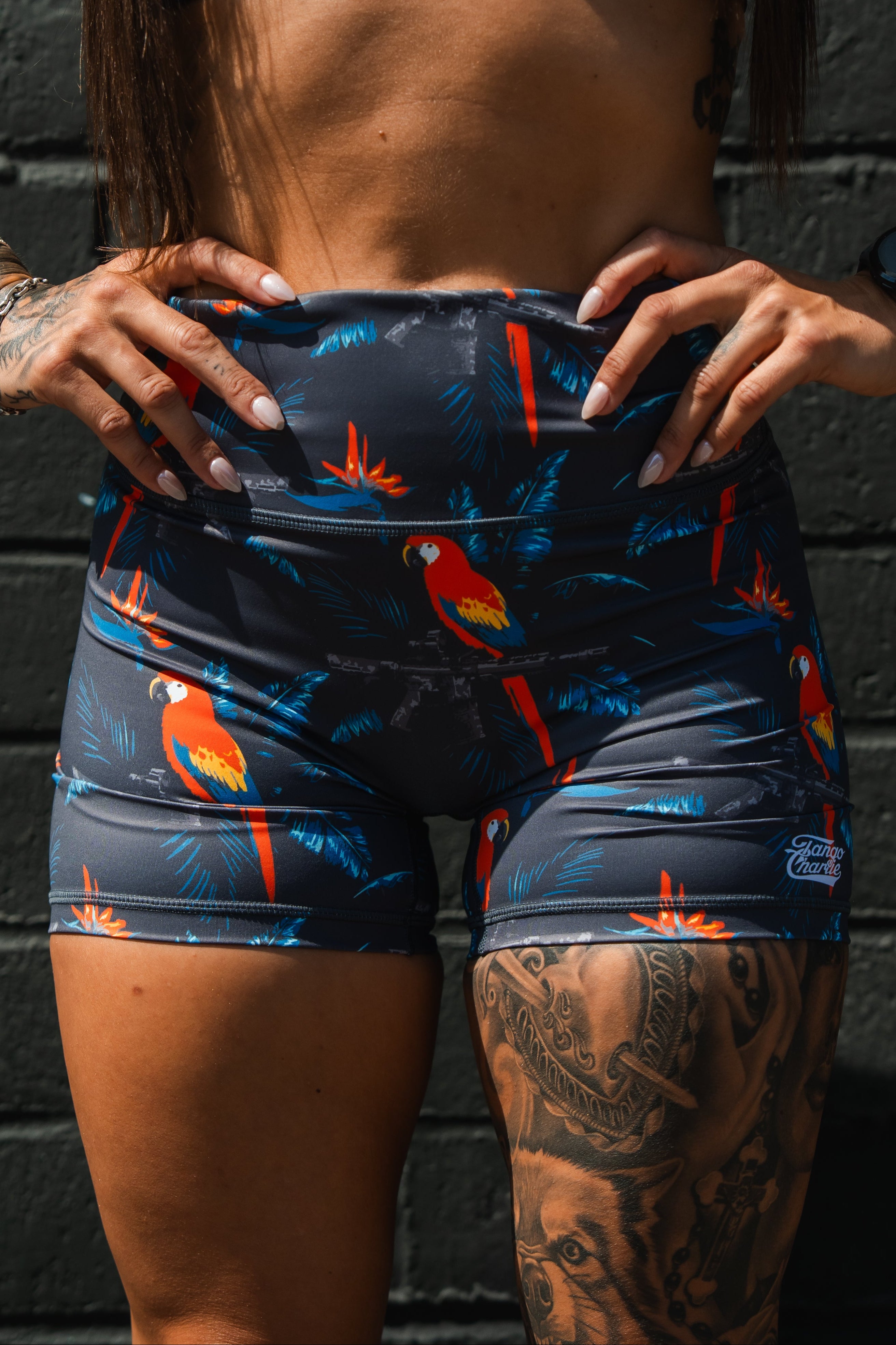 Women's High-Waisted Seamless Front Compression Training Shorts | Polly's Packing