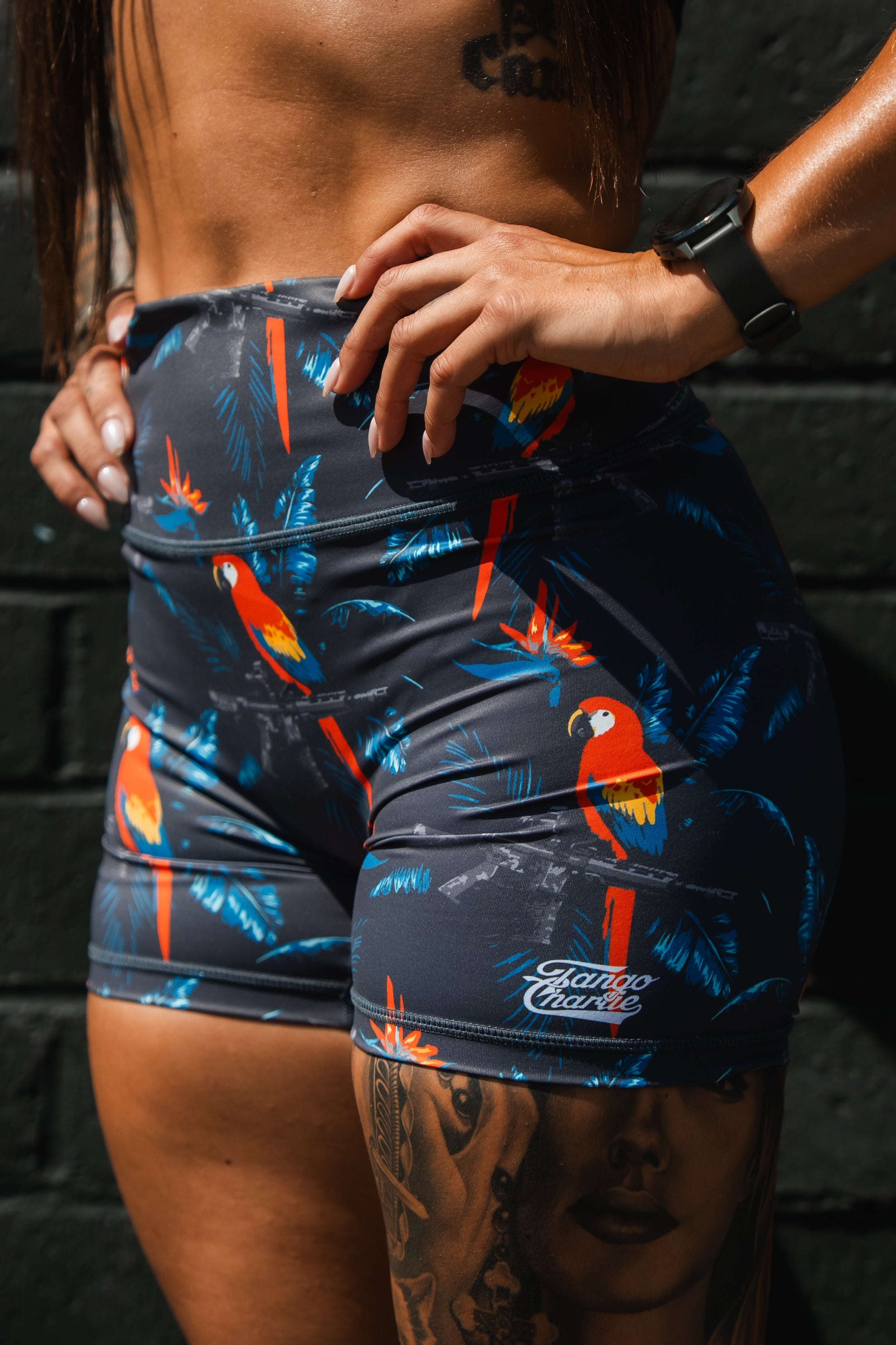 Women's High-Waisted Seamless Front Compression Training Shorts | Polly's Packing