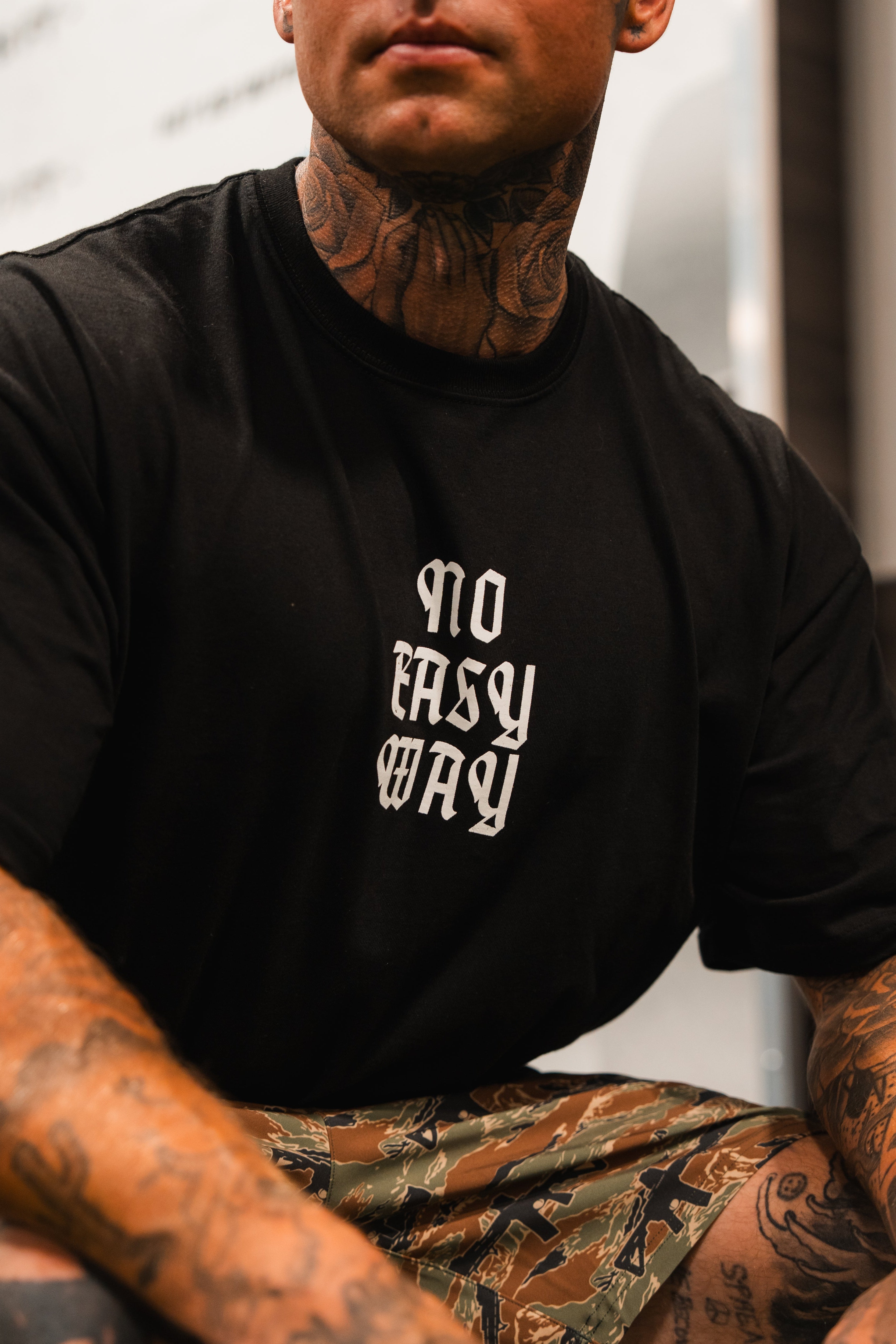 No Easy Way - Premium Black Oversized Tee