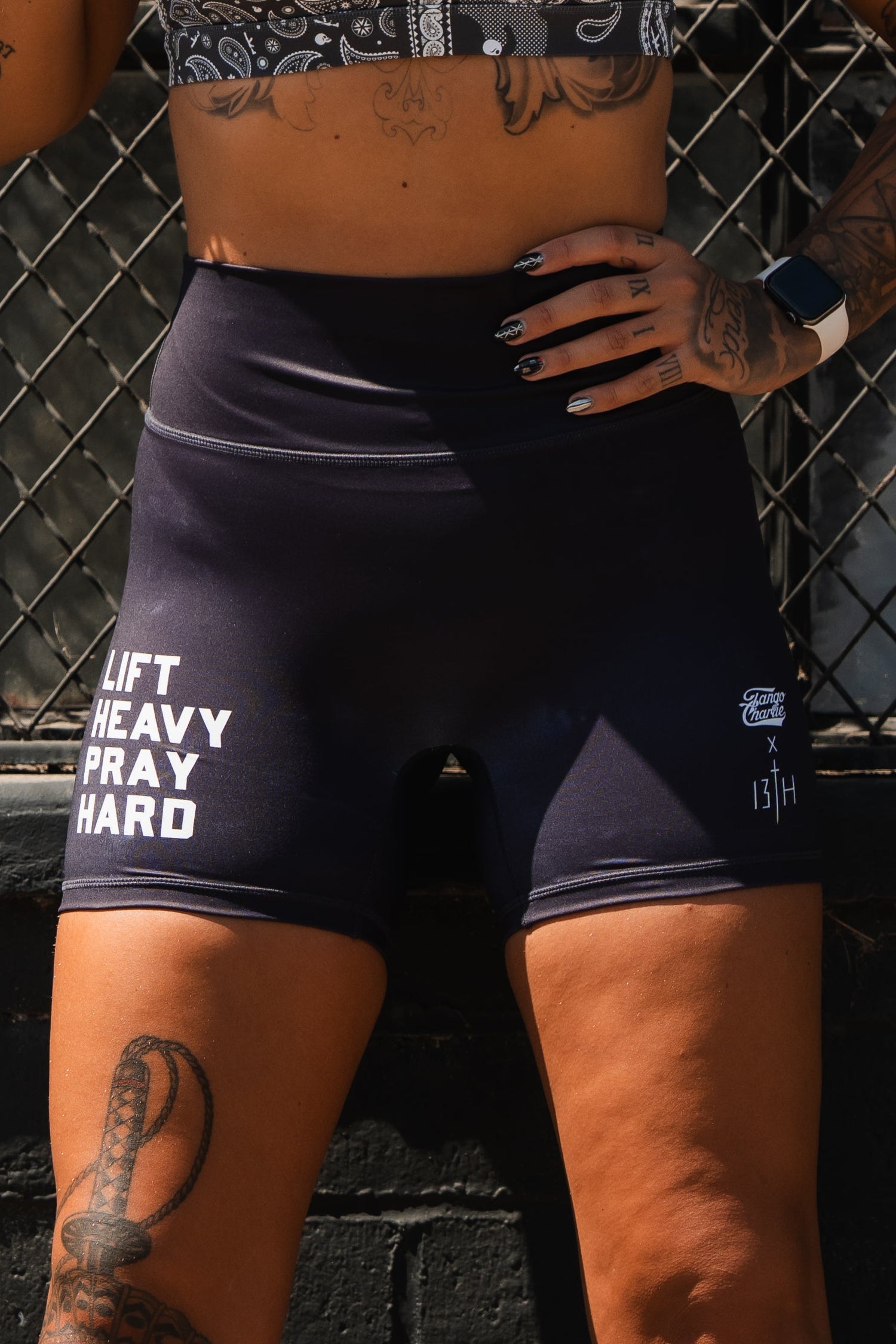 Women's High-Waisted Seamless Front Compression Training Shorts | Lift Heavy. Pray Hard.