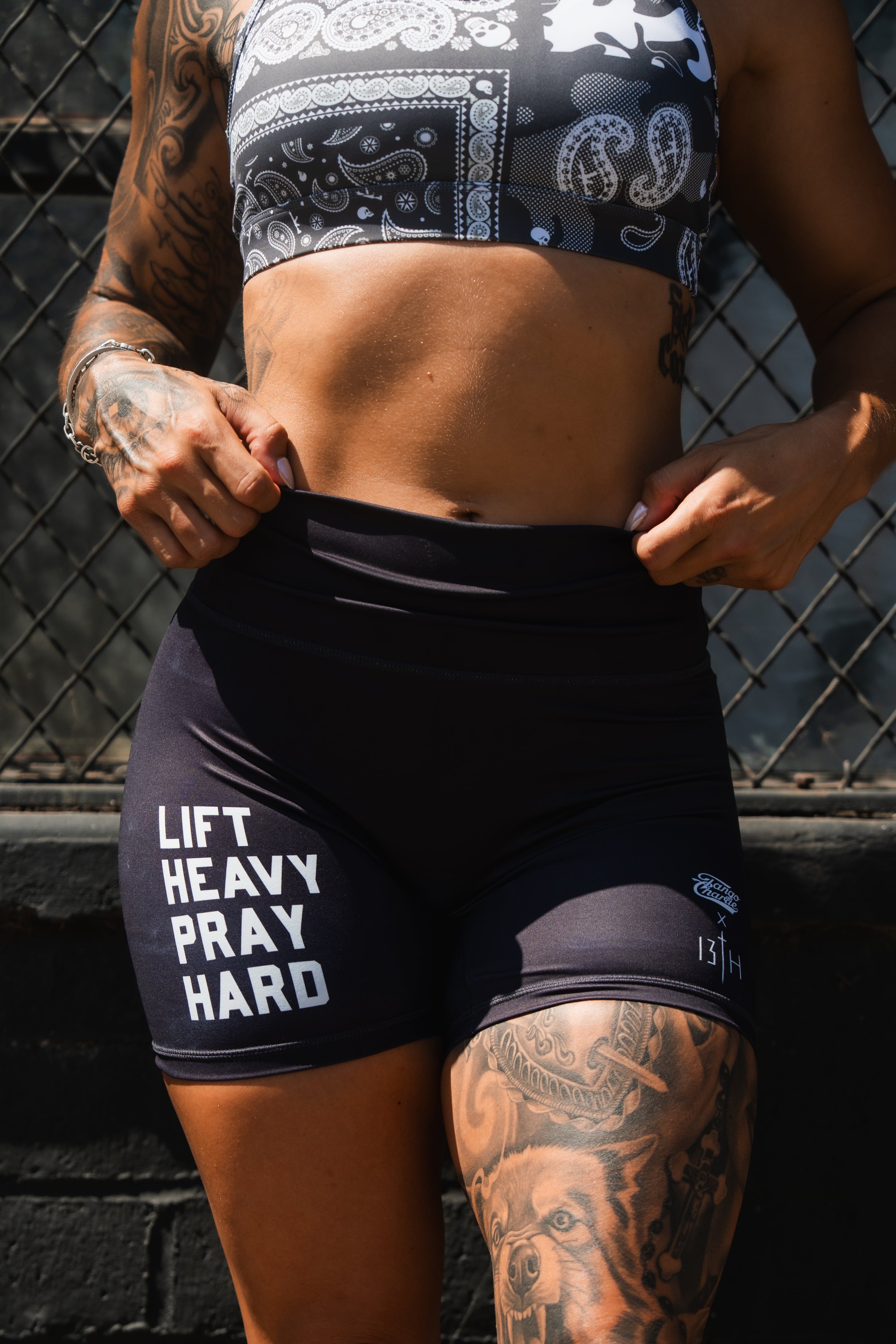 Women's High-Waisted Seamless Front Compression Training Shorts | Lift Heavy. Pray Hard.