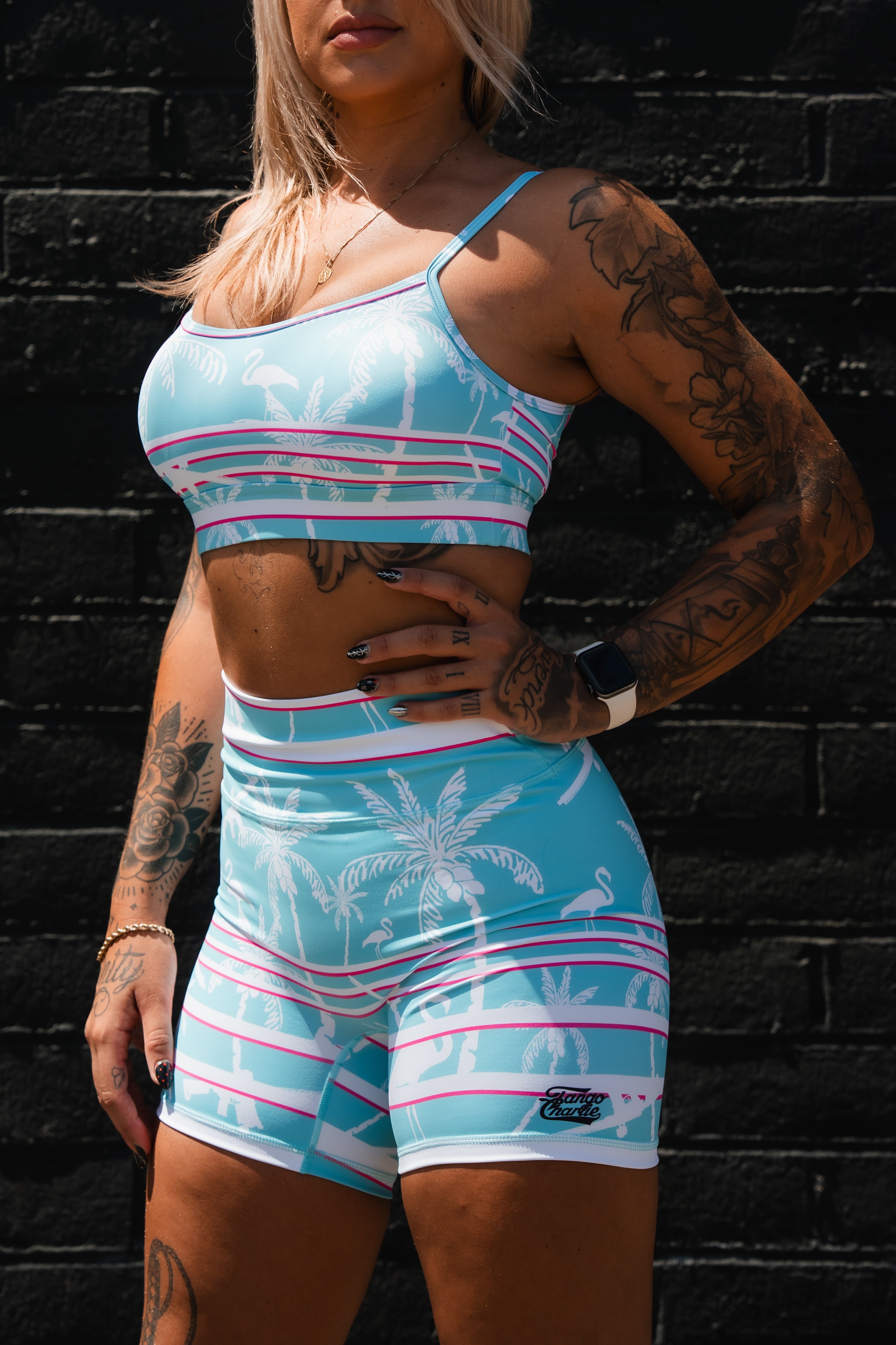Straight Strap Sports Bra | Miami Vice Mayhem