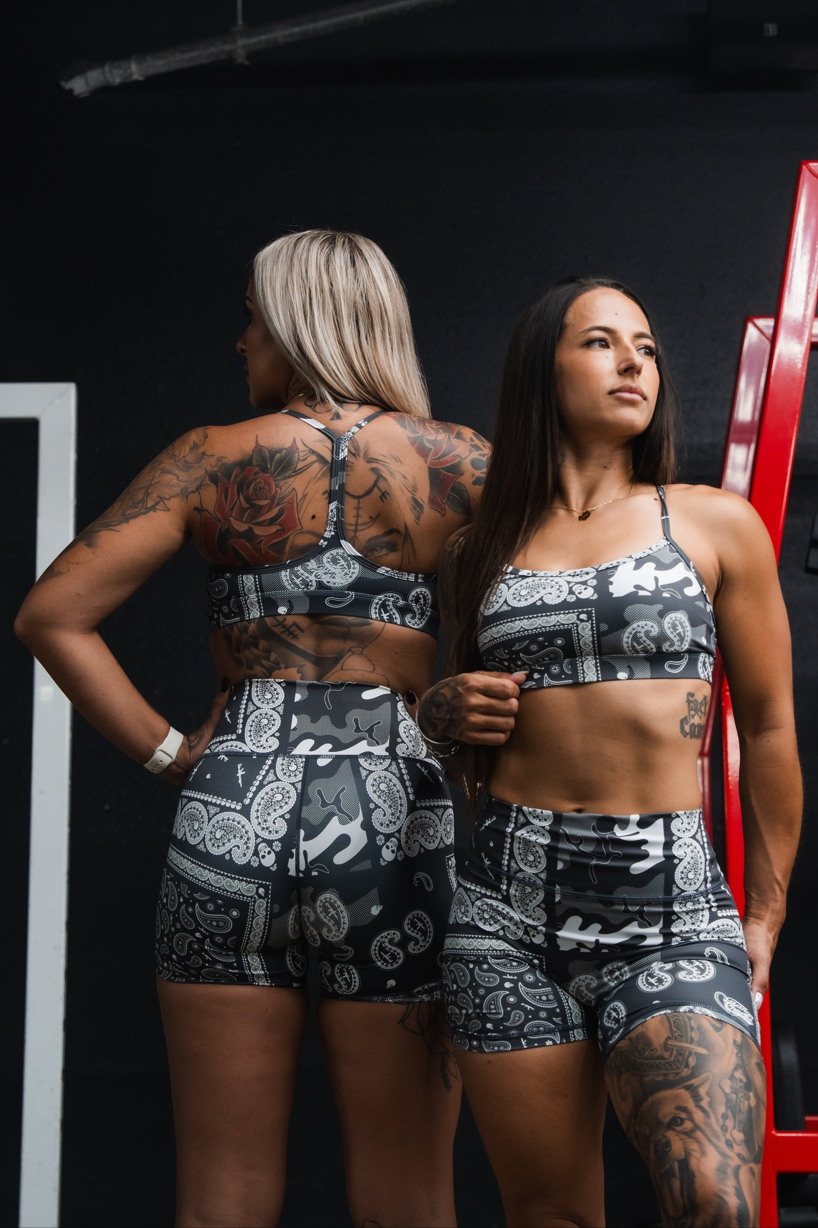 Y-Back Sports Bra | Pew Pew Paisley