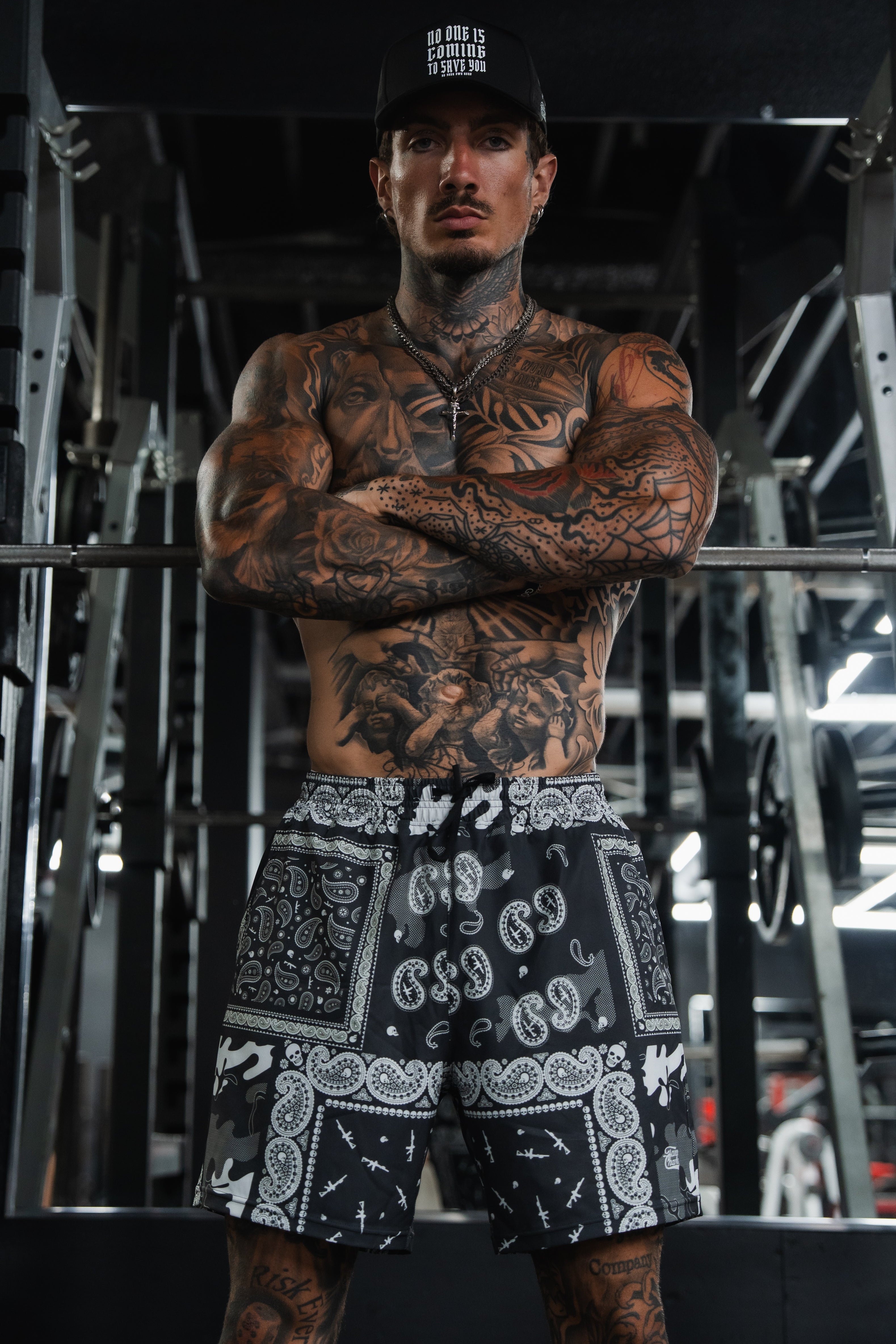 Men's Performance Training Shorts | 5.5"- Pew Pew Paisley